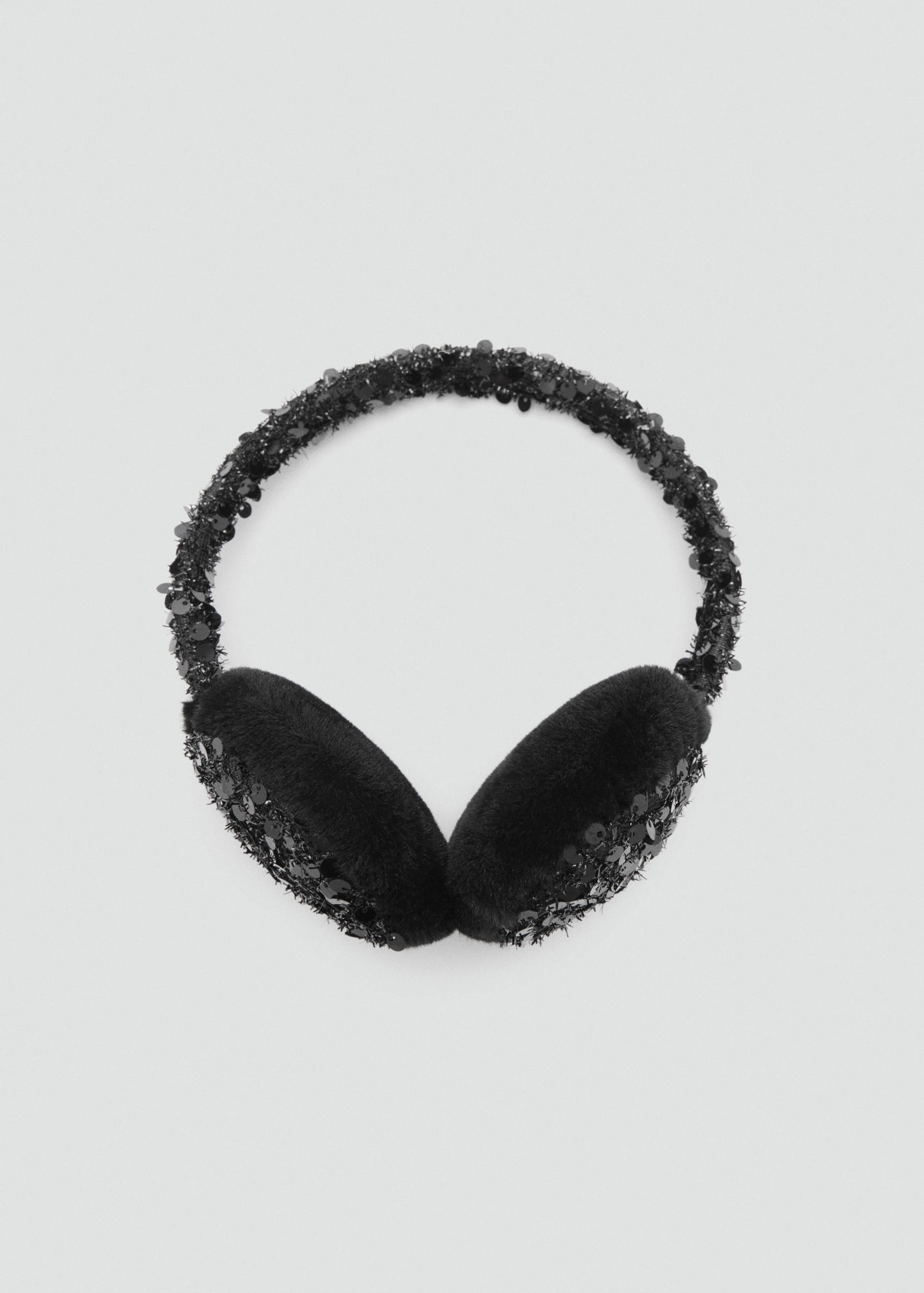 Sequin fur-effect earmuffs - Article without model