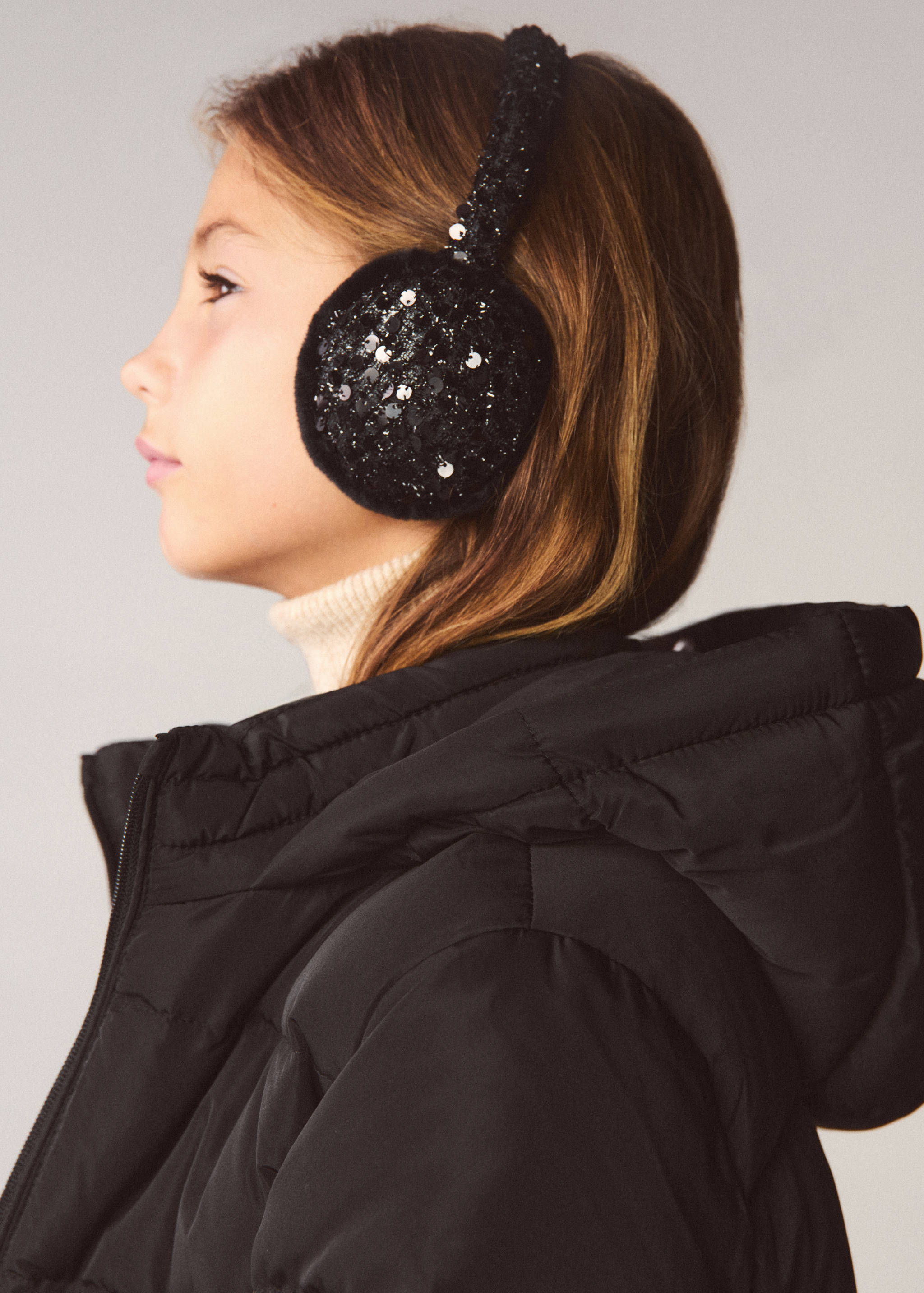 Sequin fur-effect earmuffs - Details of the article 6