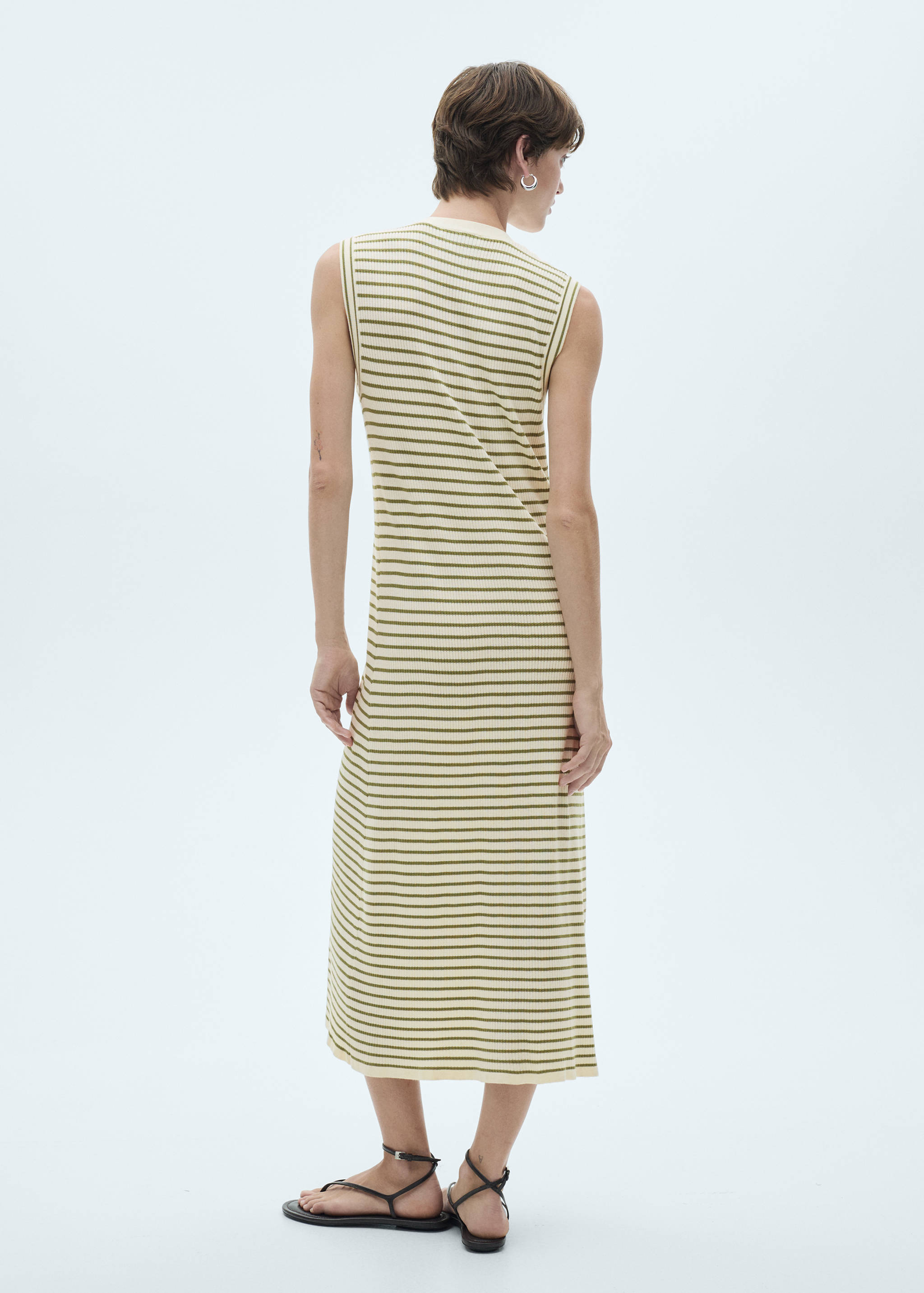 Vestido punto rayas - Reverso del artículo