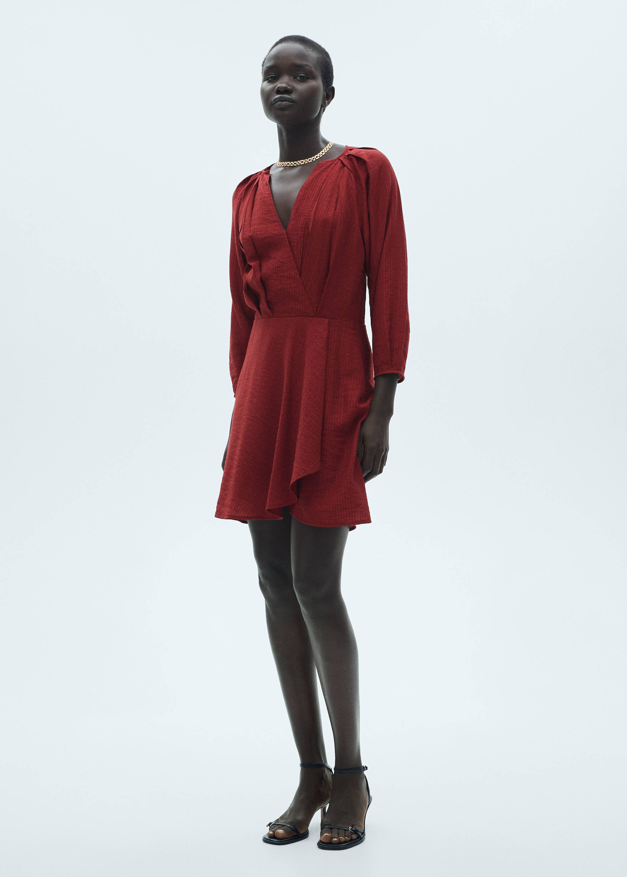 Textured short dress - General plane