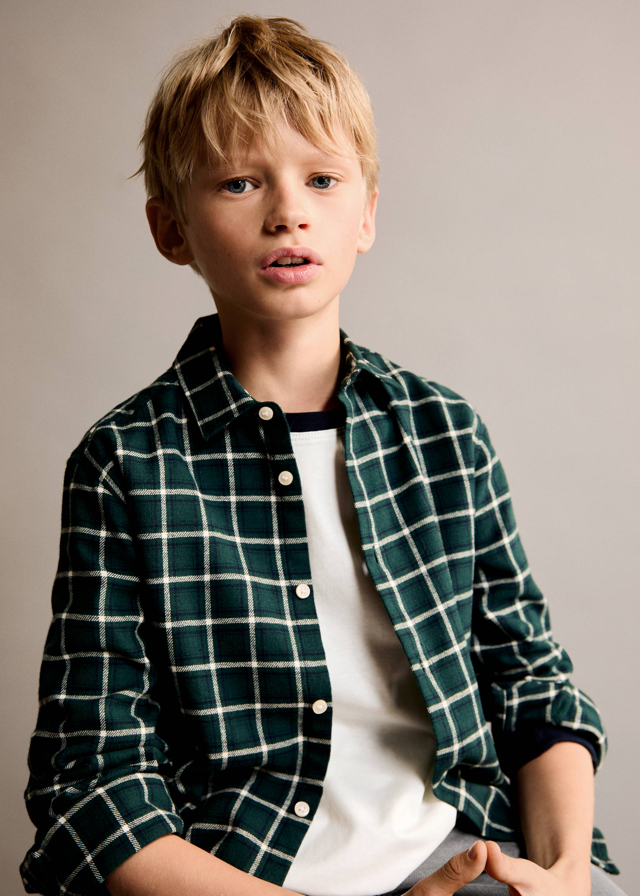 Check cotton shirt - Details of the article 4