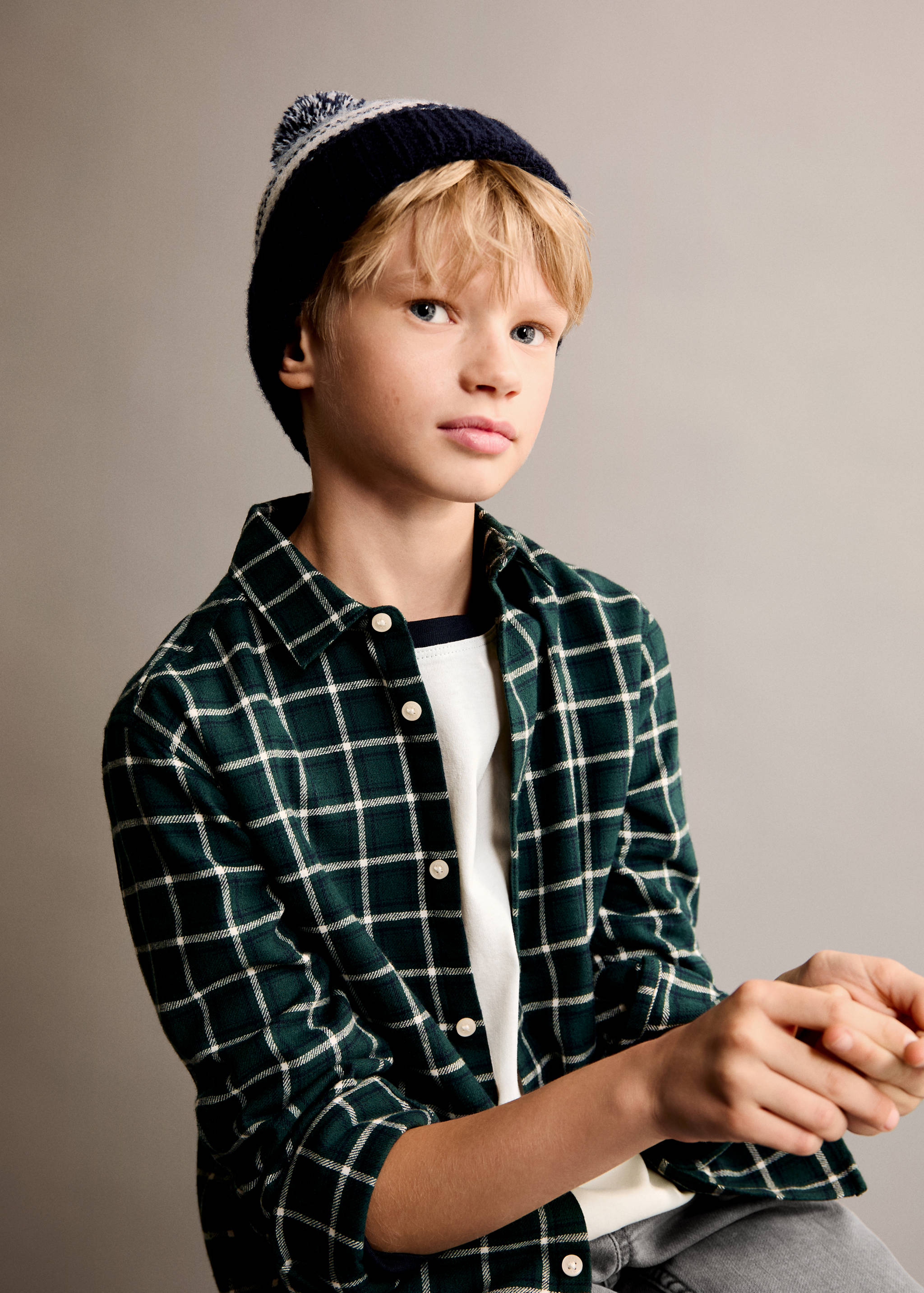 Check cotton shirt - Details of the article 2