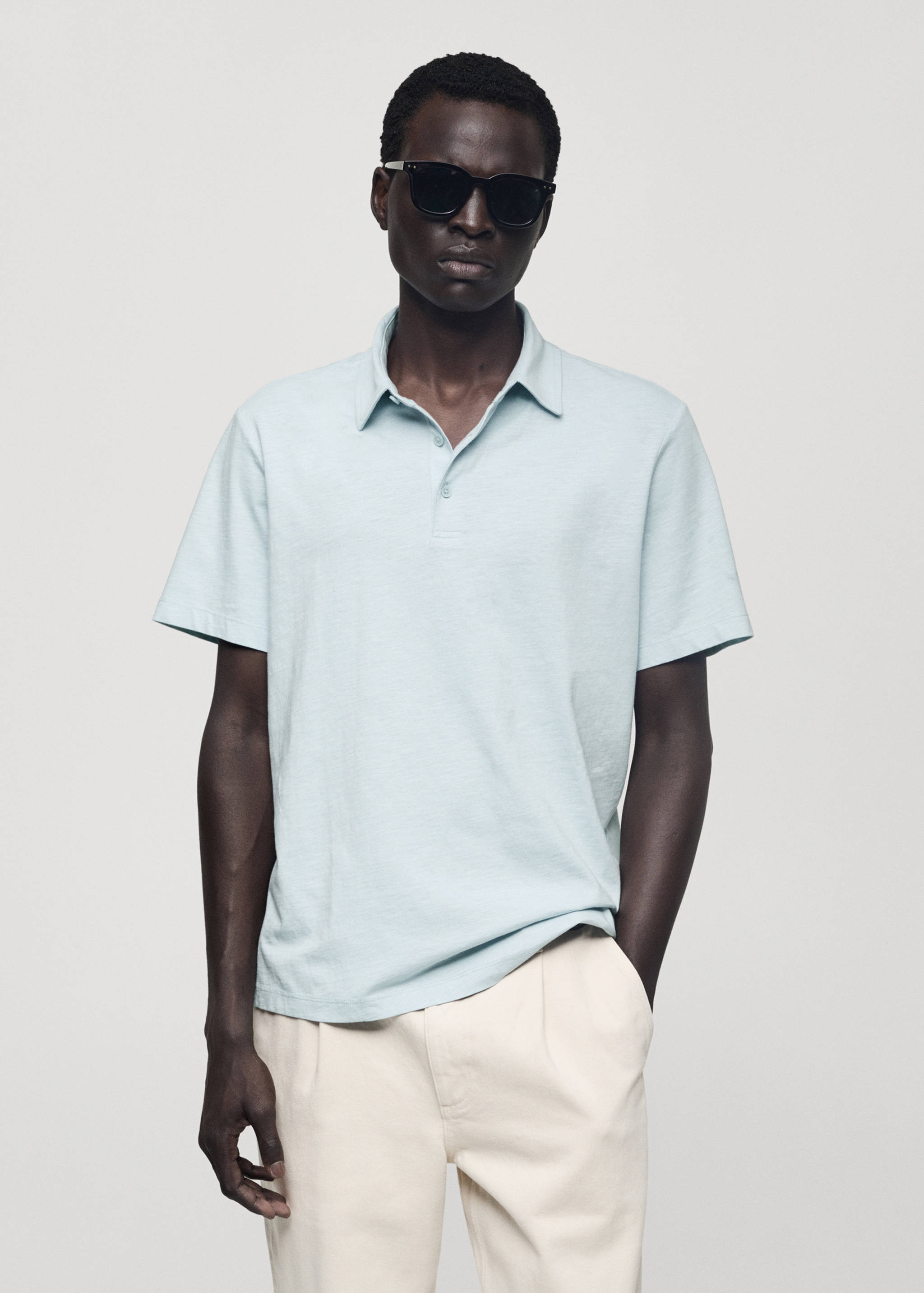 100% cotton regular-fit polo shirt - Medium plane