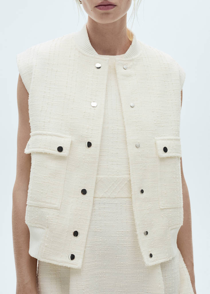 Textured waistcoat with pockets — Off White