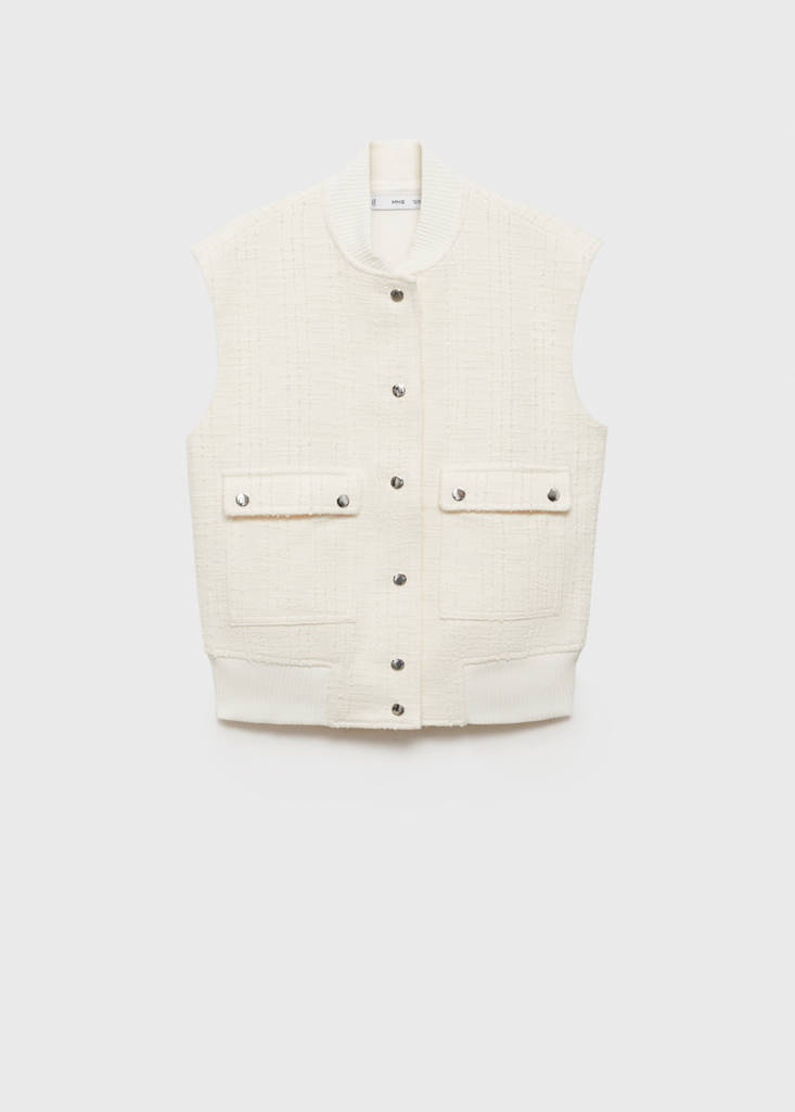 Textured waistcoat with pockets — Off White