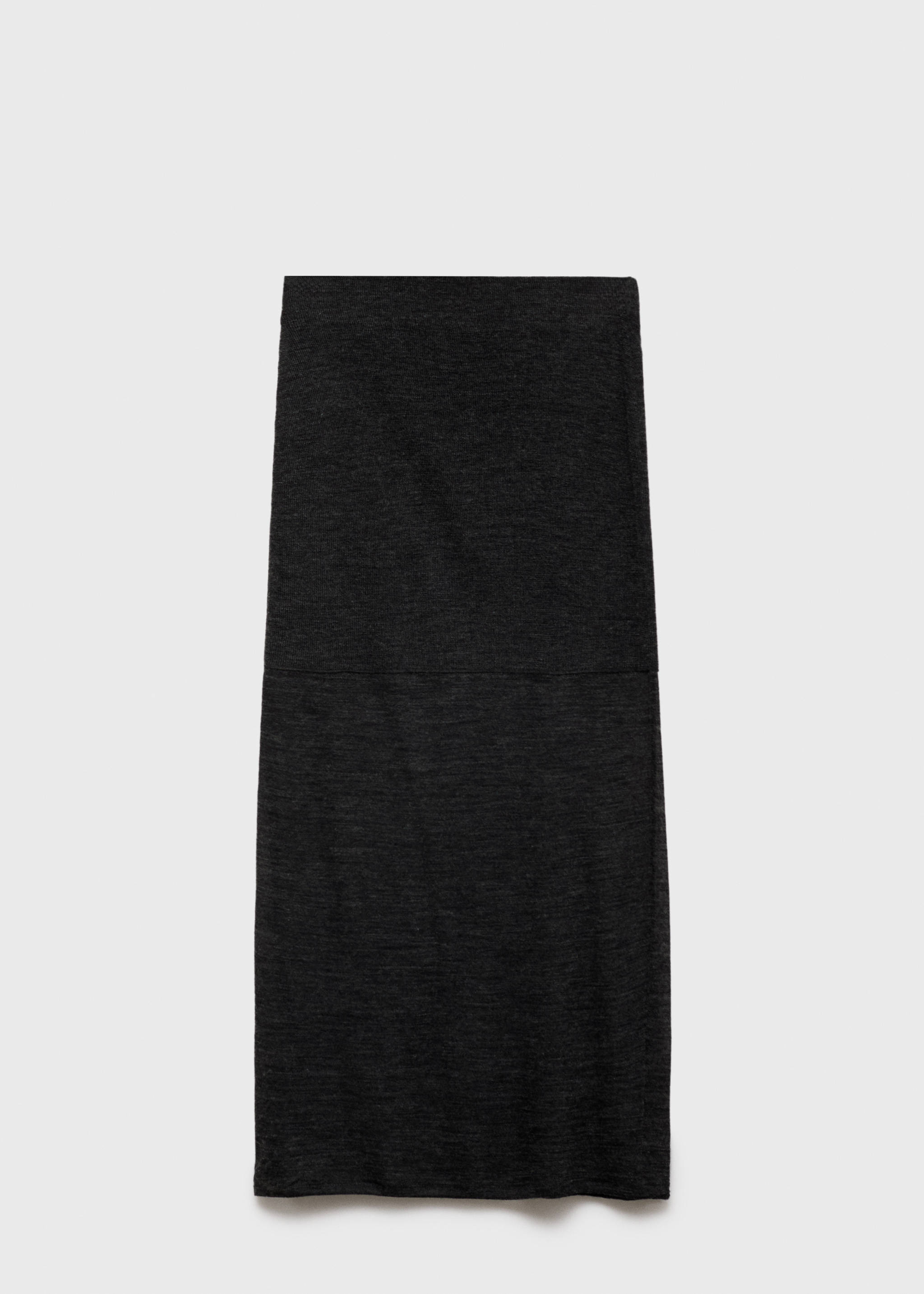 半透明针织短裙 - null