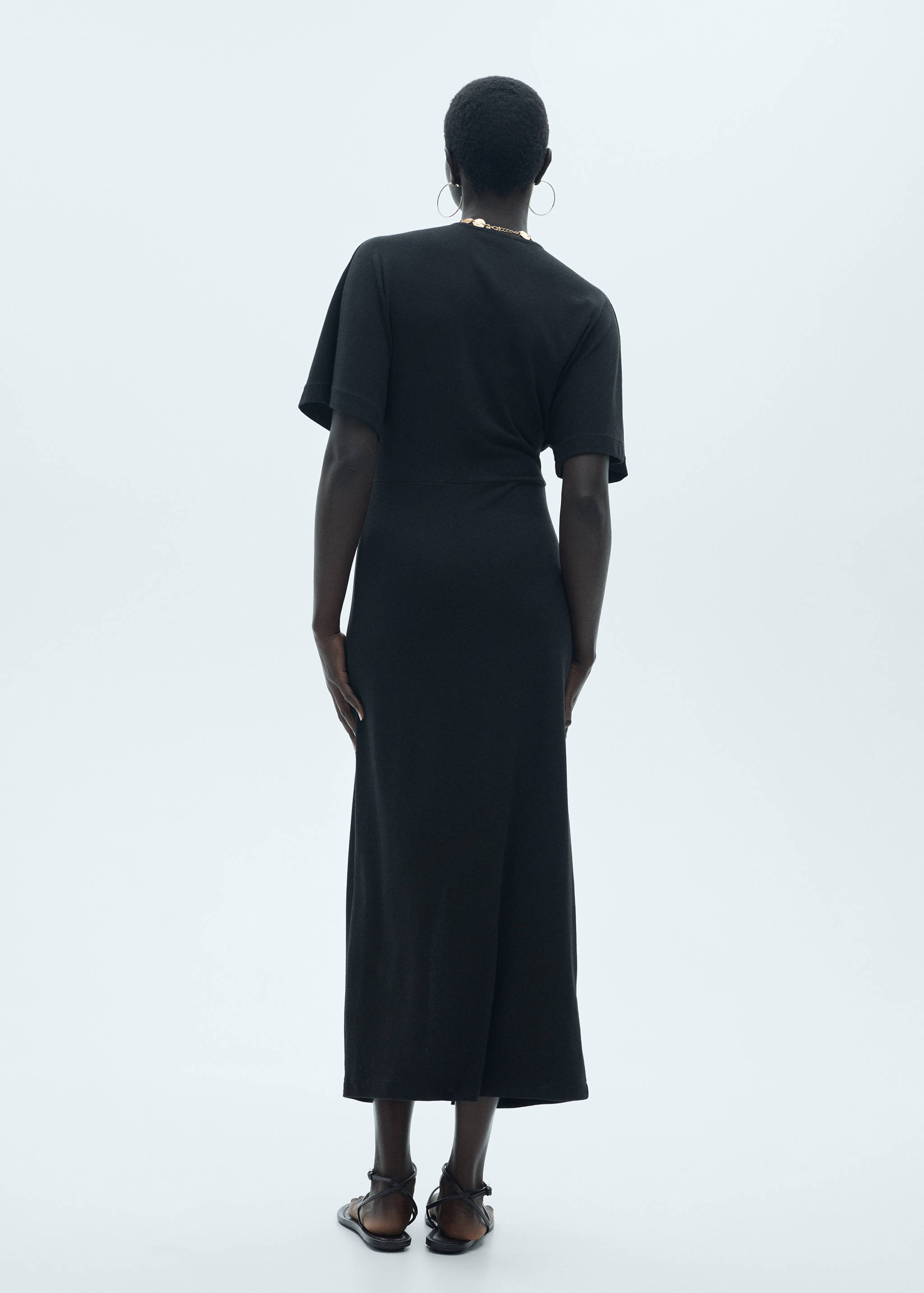 Robe drapée manches courtes - Verso de l’article