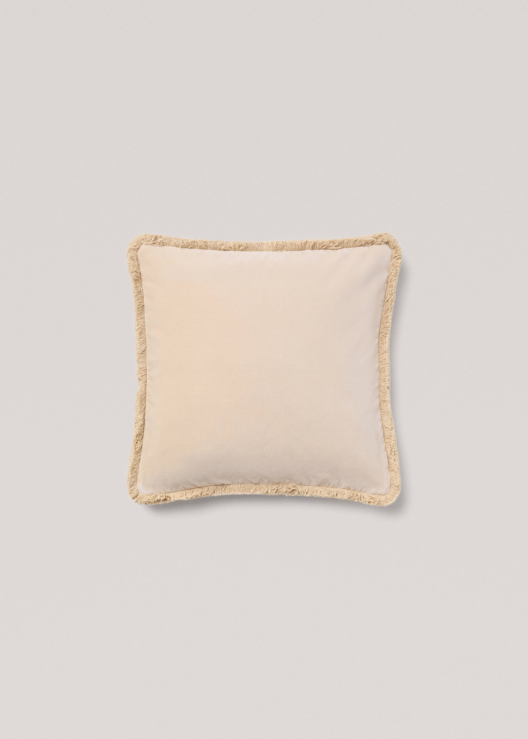 Fringed velvet cushion cover 45x45cm - Article without model