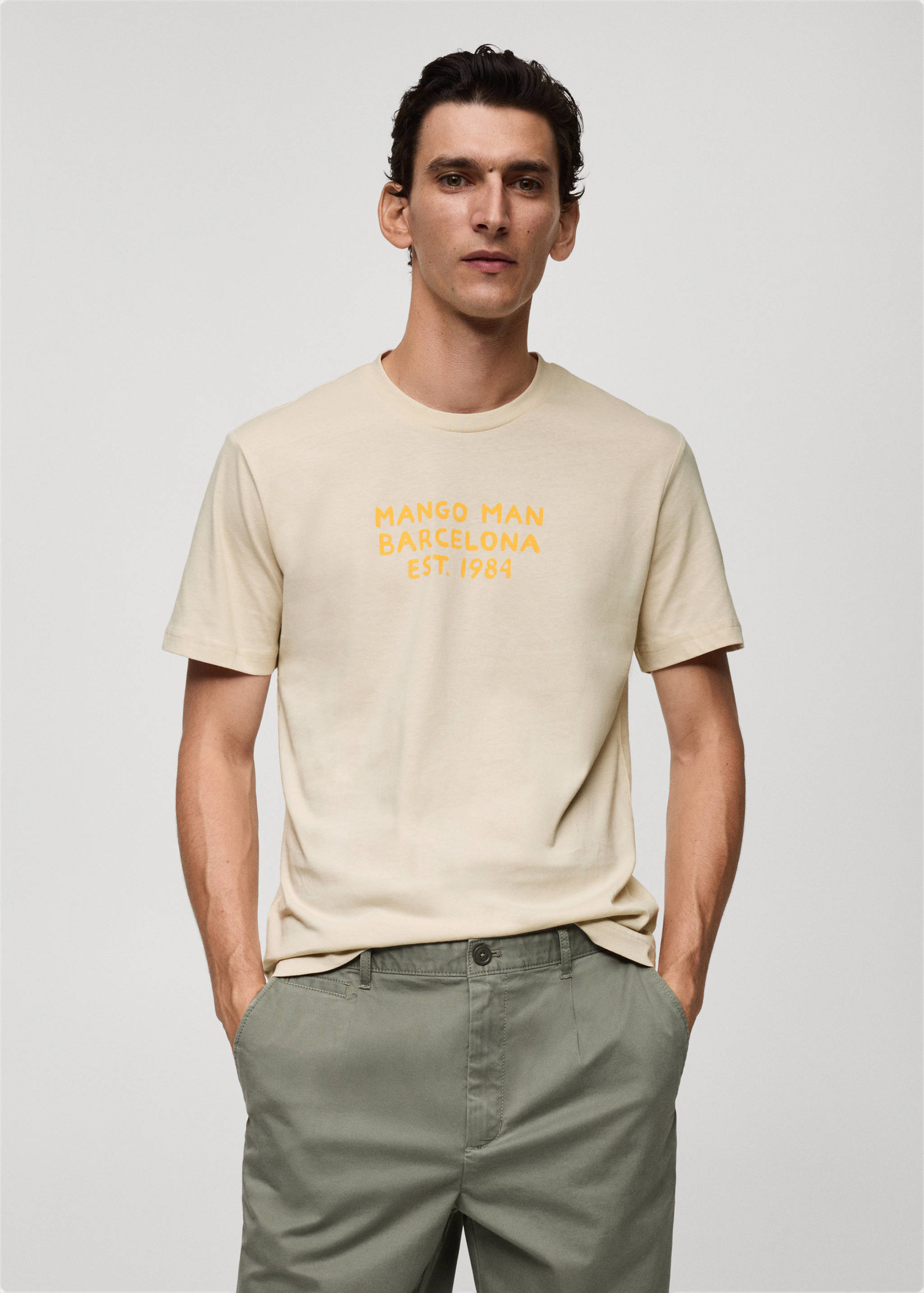 100% cotton t-shirt with logo - Medium plane