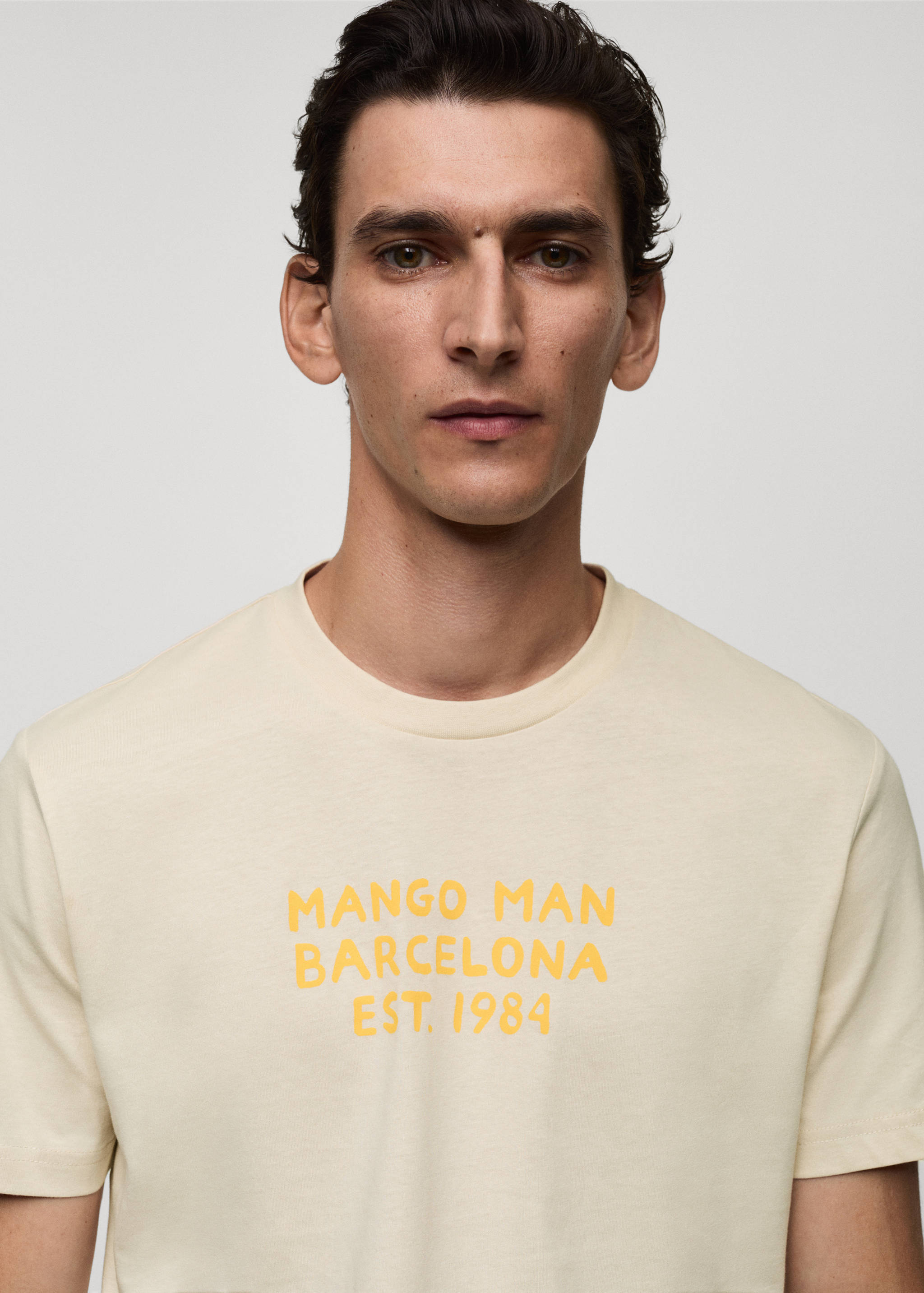 100% cotton t-shirt with logo - Details of the article 1