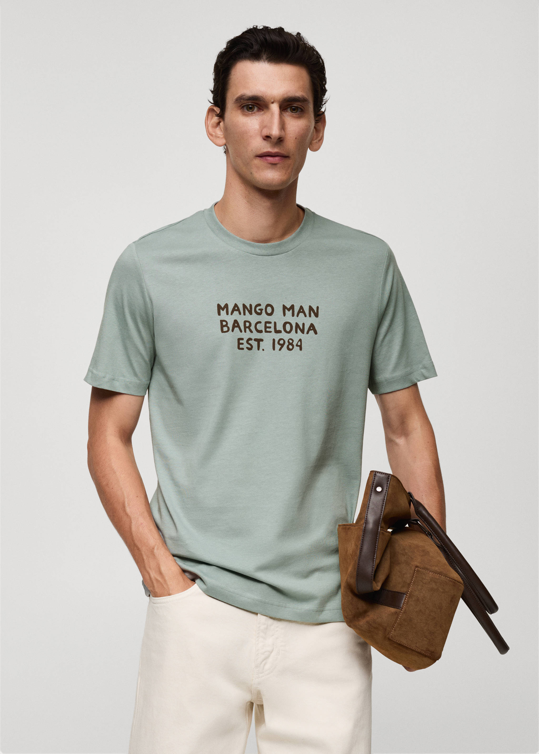 100% cotton t-shirt with logo - Medium plane