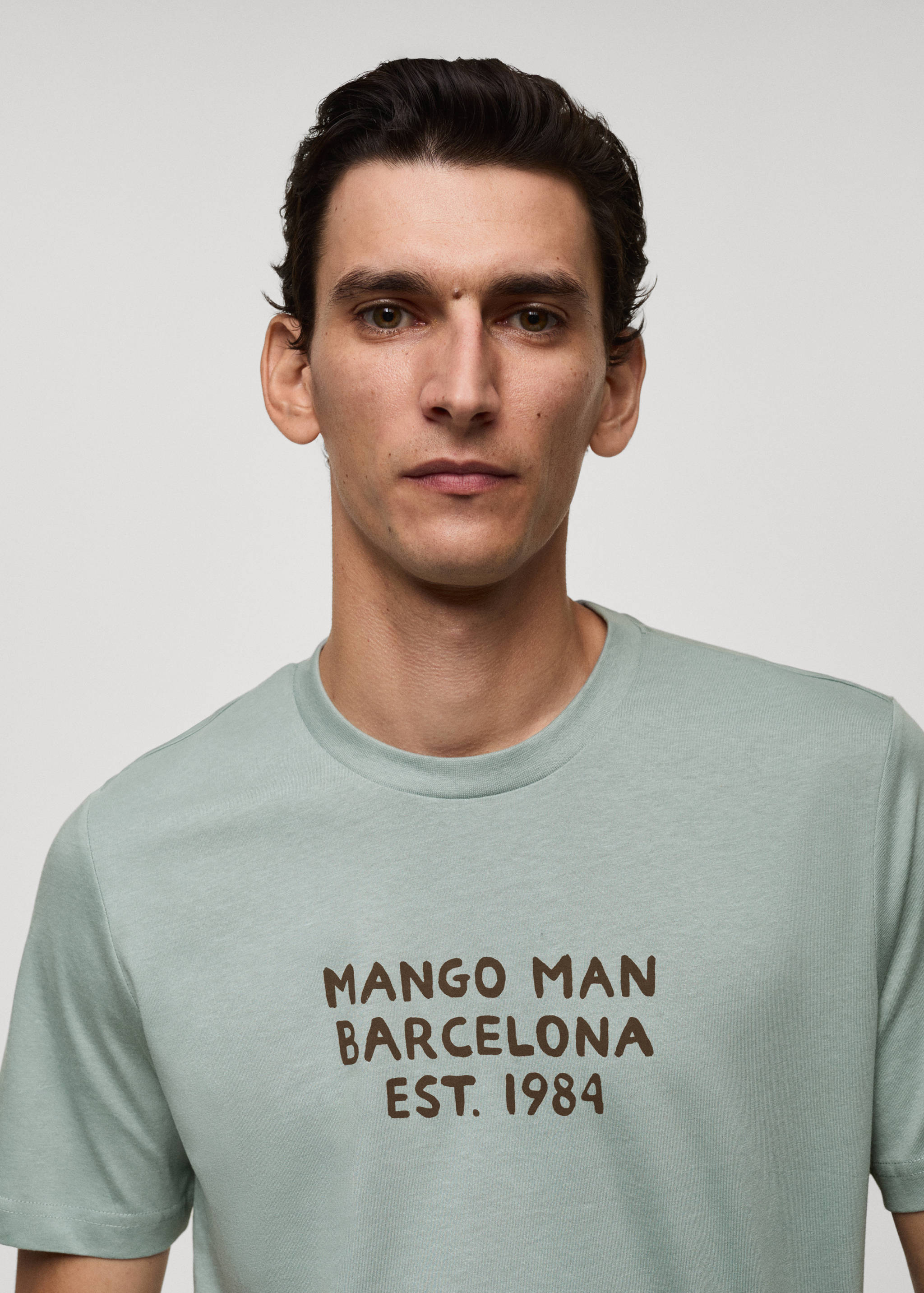 100% cotton t-shirt with logo - Details of the article 1