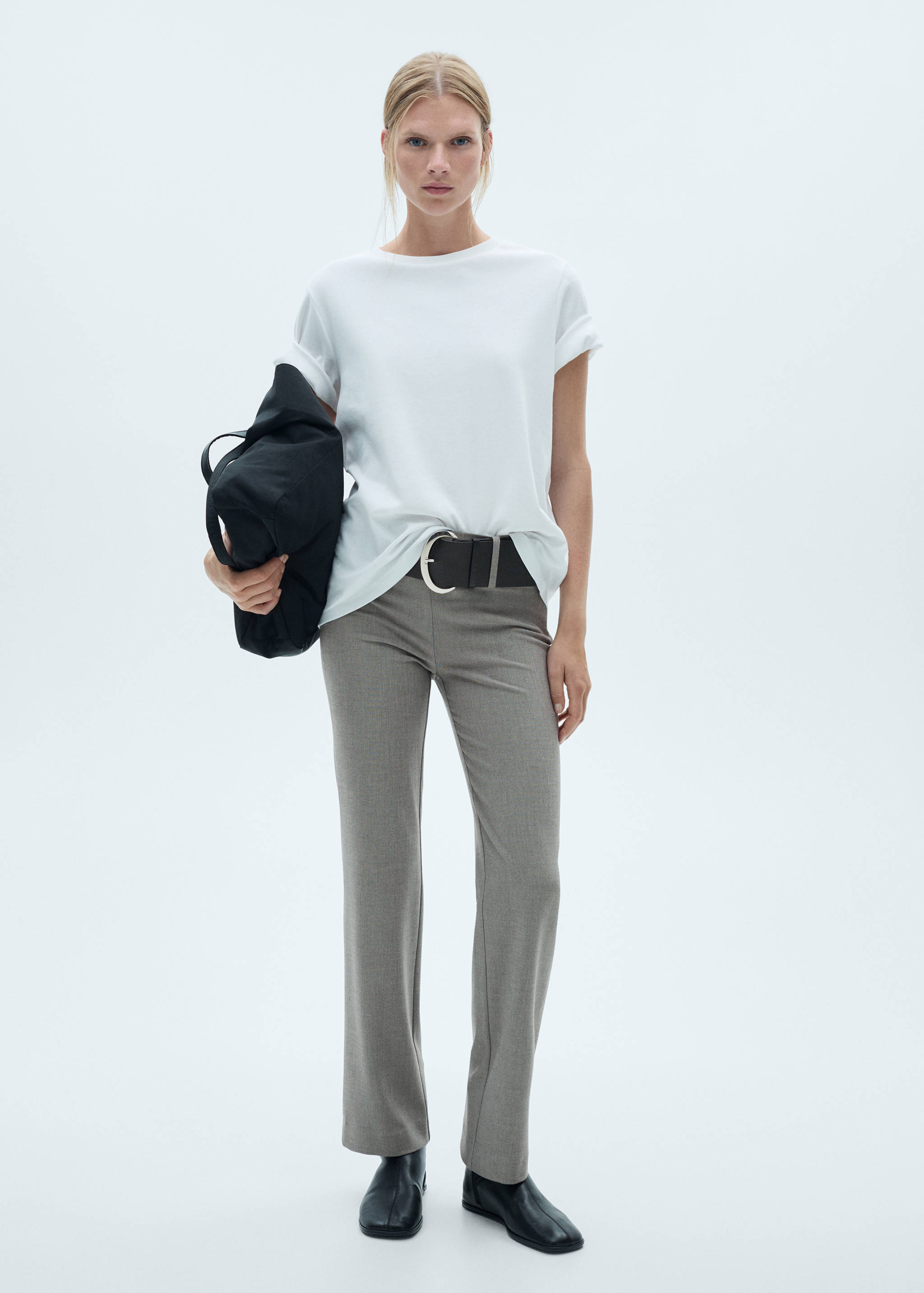 Belt straight-fit trousers - General plane