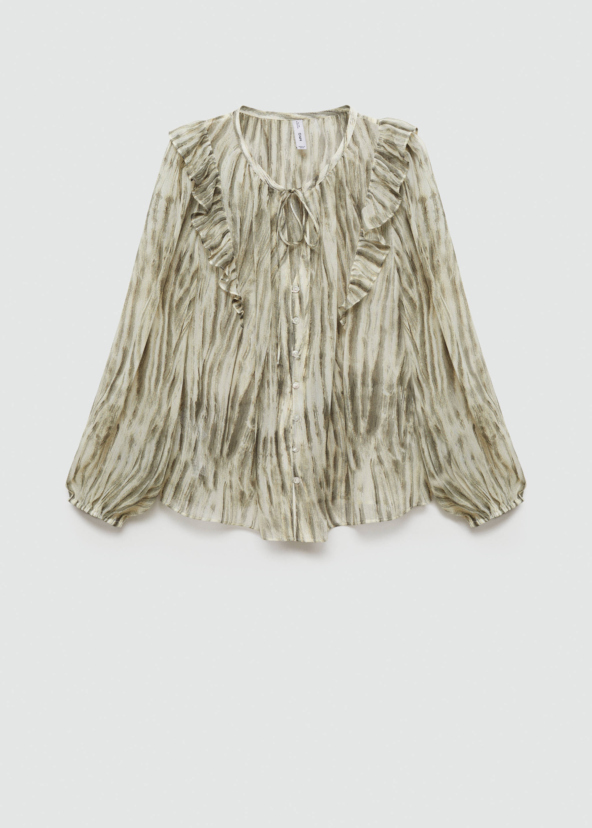 بلوزة مطبوعة شبه شفافة - منتج دون نموذج