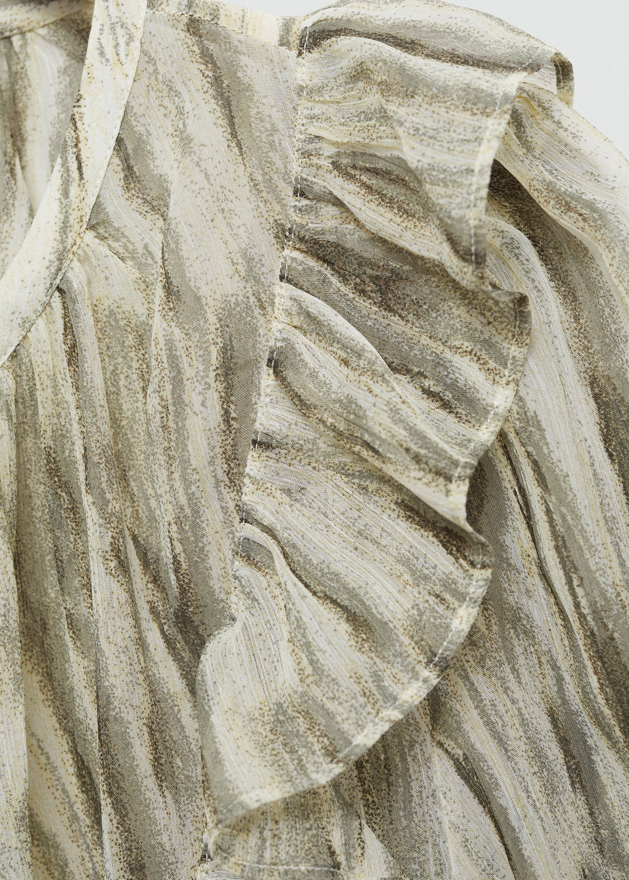 بلوزة مطبوعة شبه شفافة - تفاصيل المنتج 0