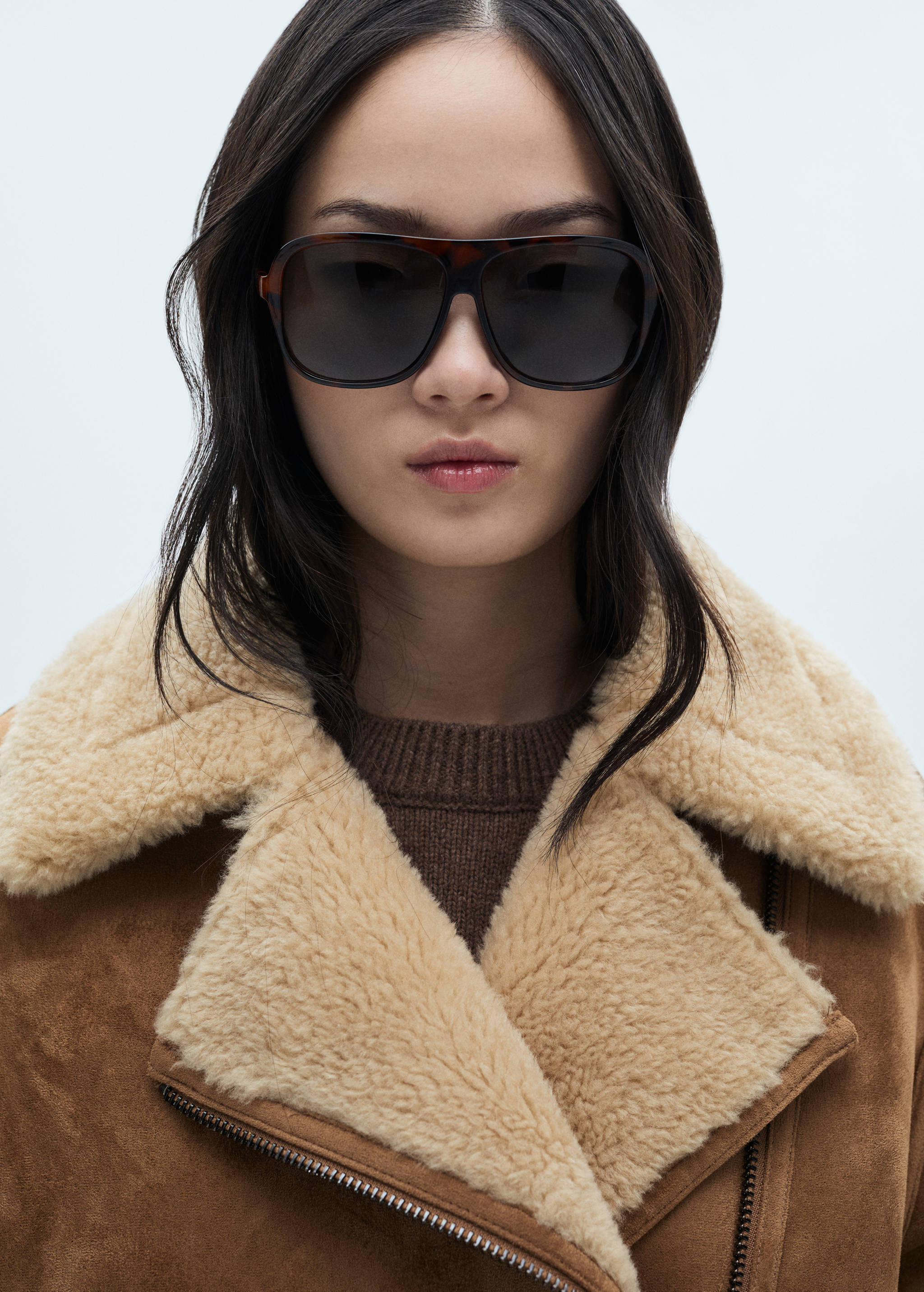 Double-faced faux-leather jacket - Details of the article 1