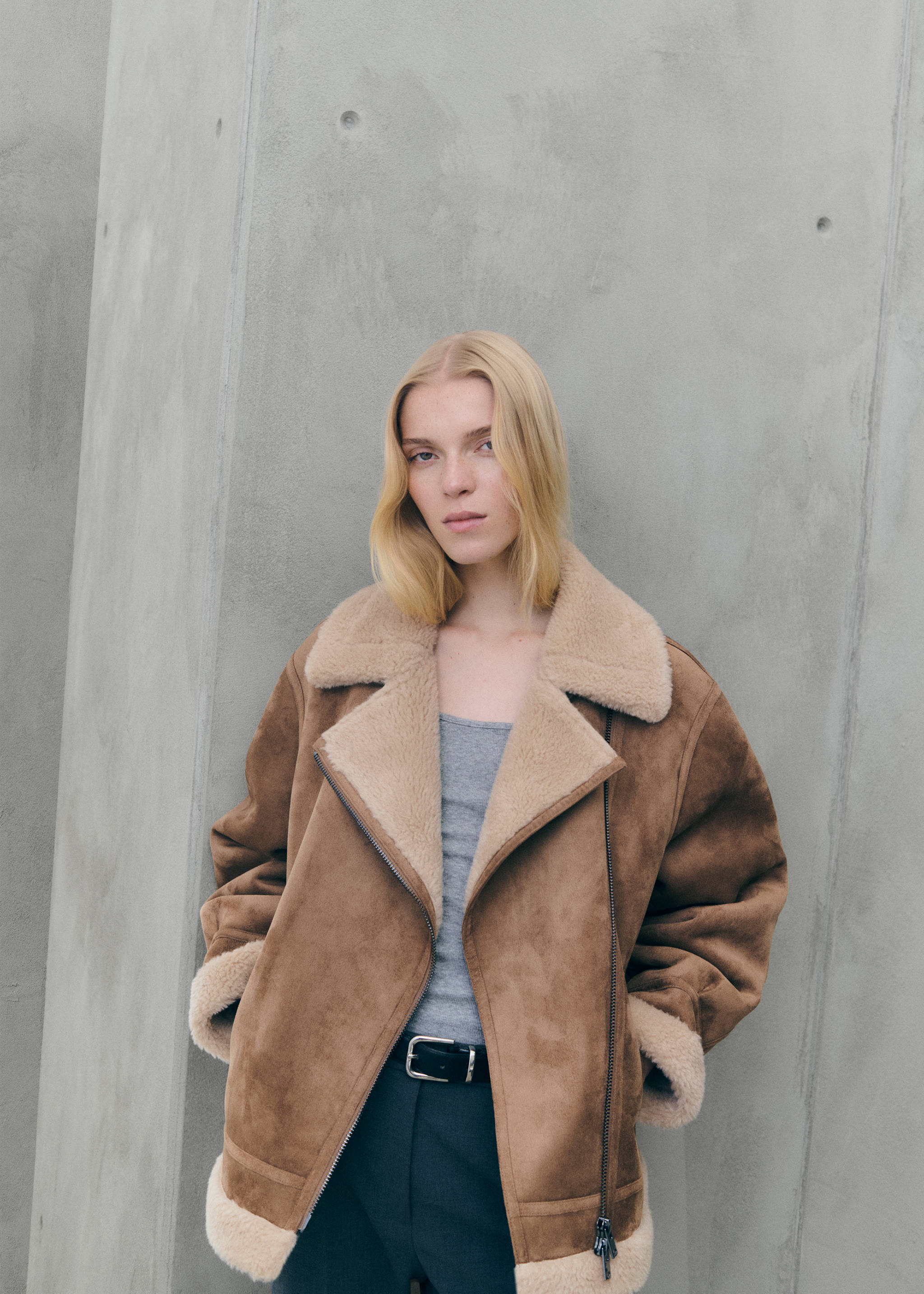 Double-faced faux-leather jacket - Details of the article 7