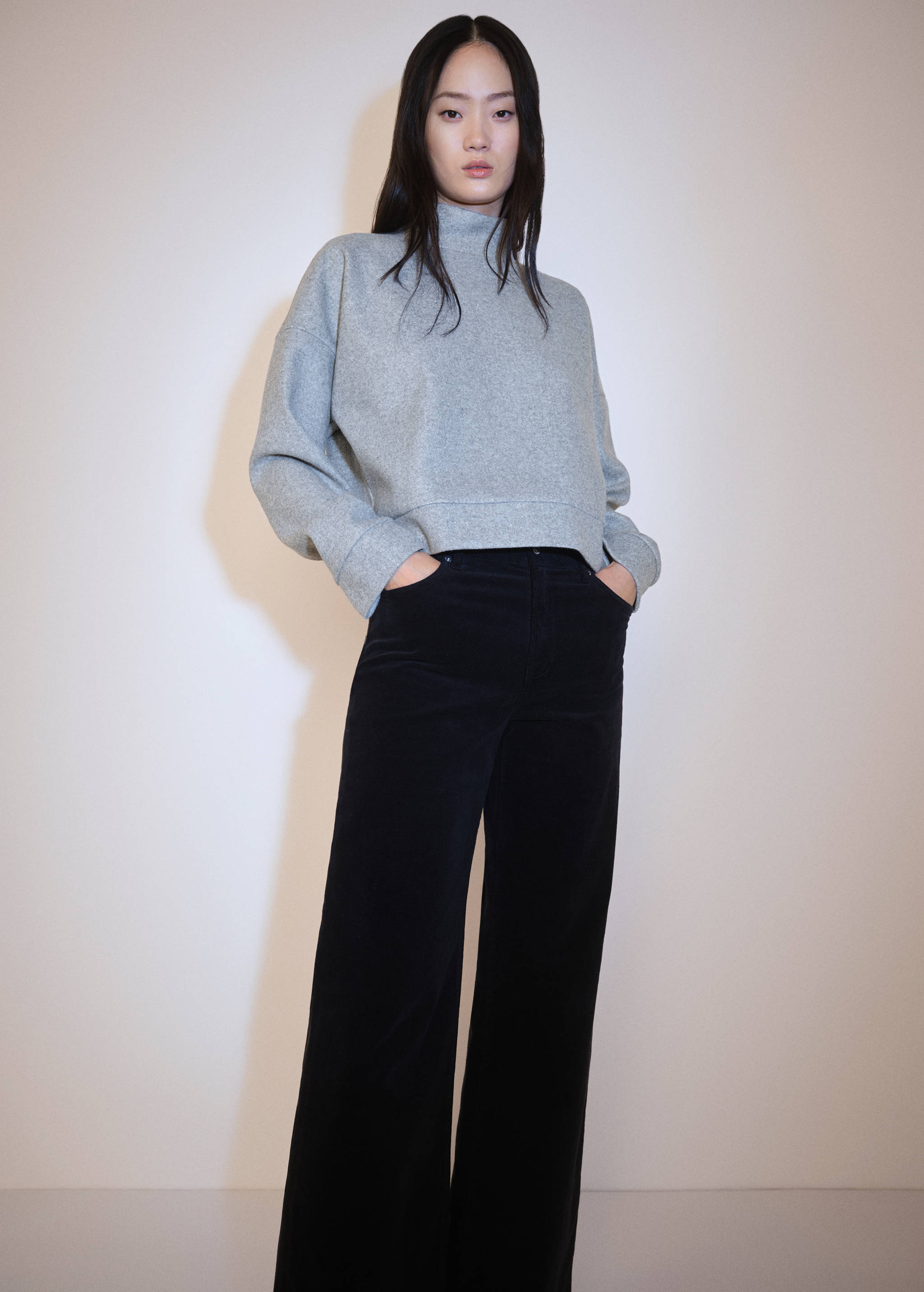 سترة شتوية ناعمة بياقة عالية - تفاصيل المنتج 2