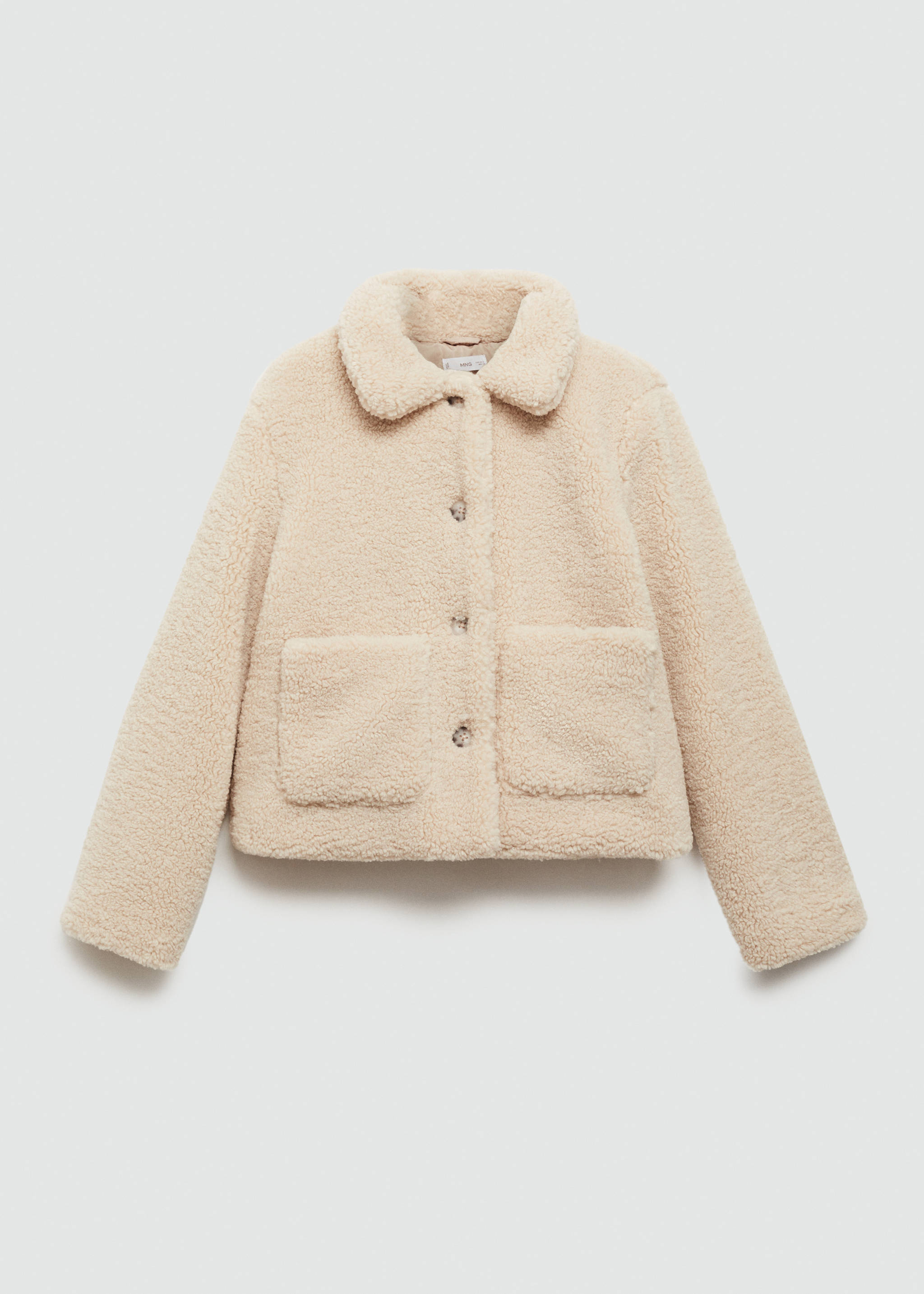 Fur-effect jacket with pockets - Article without model