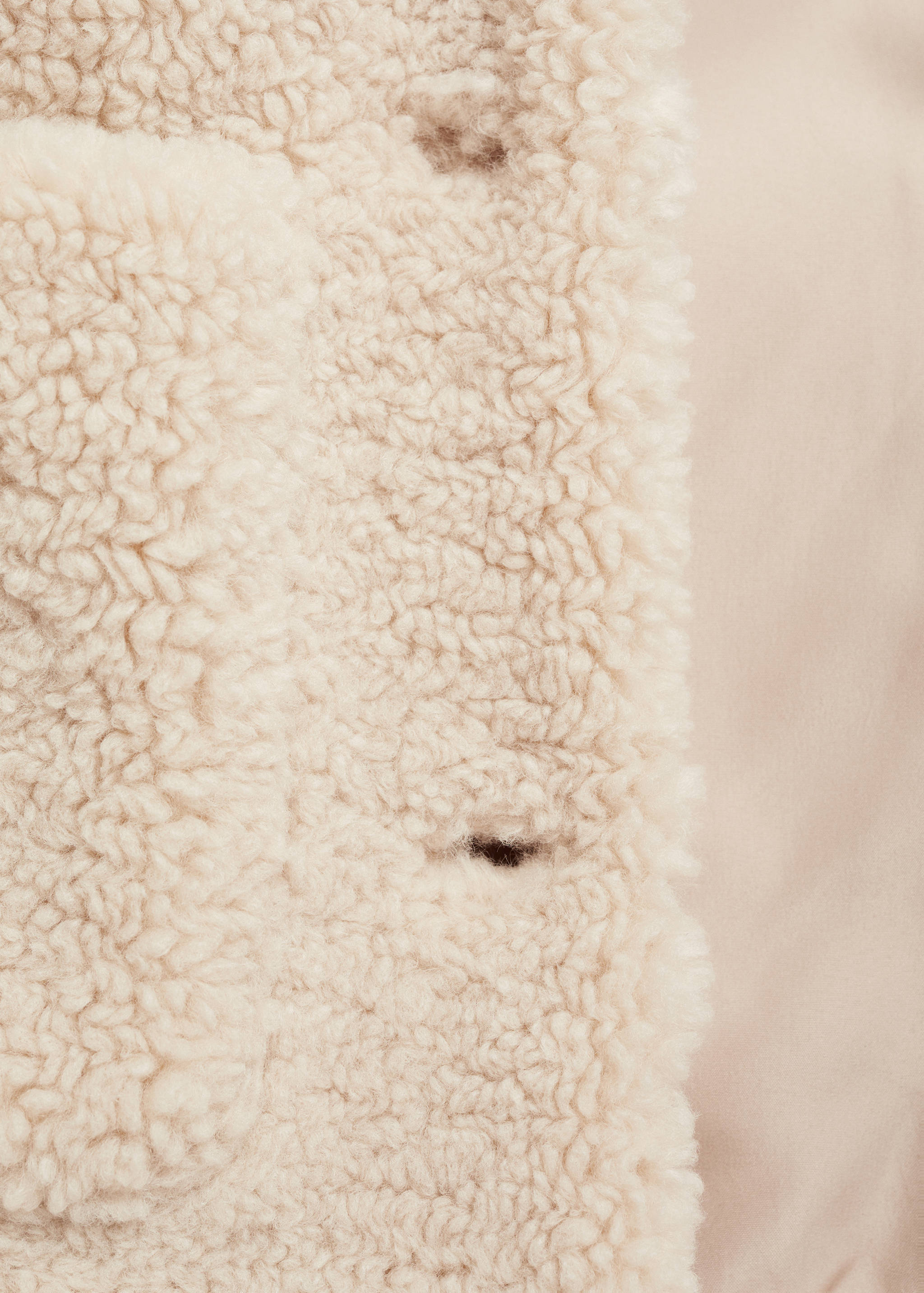 Fur-effect jacket with pockets - Details of the article 0