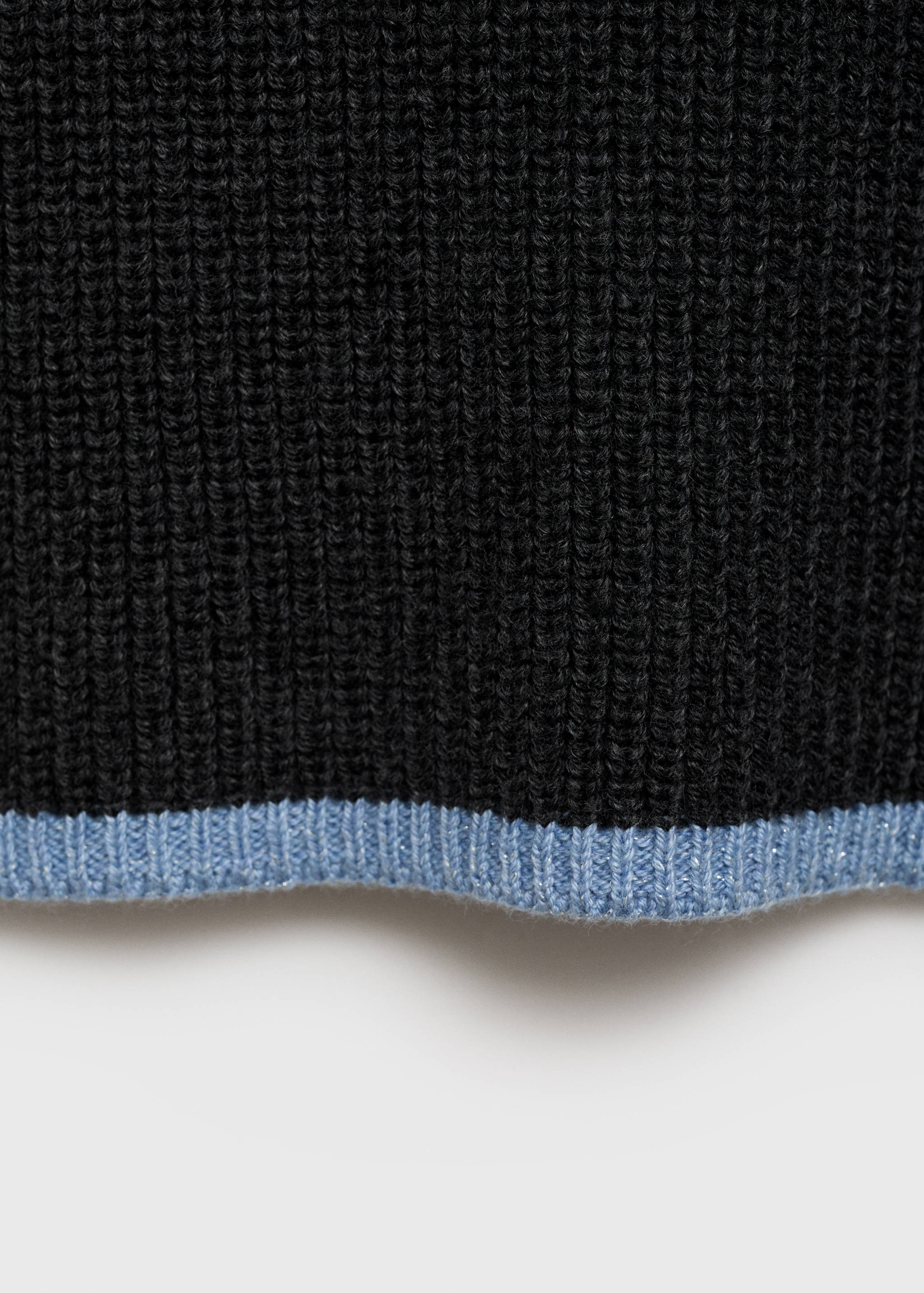 对比色低胸针织马甲 - null