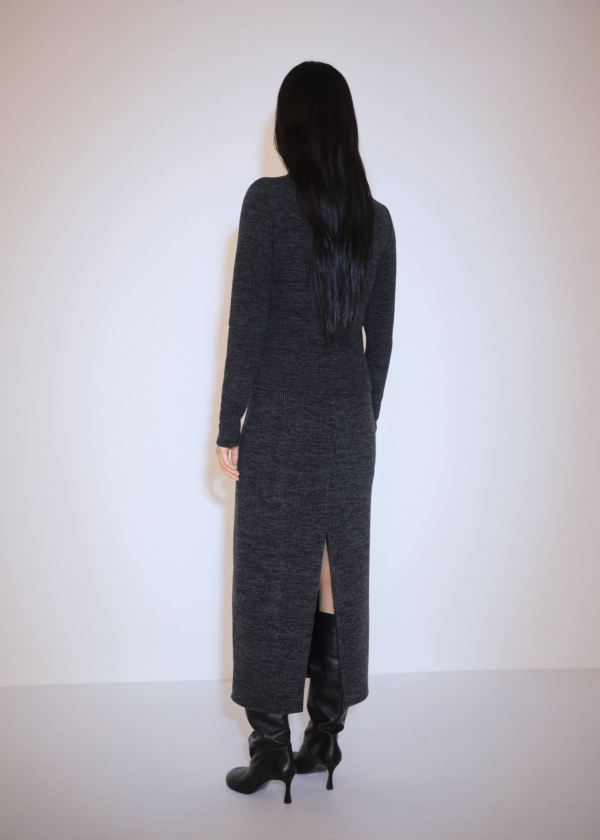 Трикотажная куртка на молнии - Обратная сторона изделия