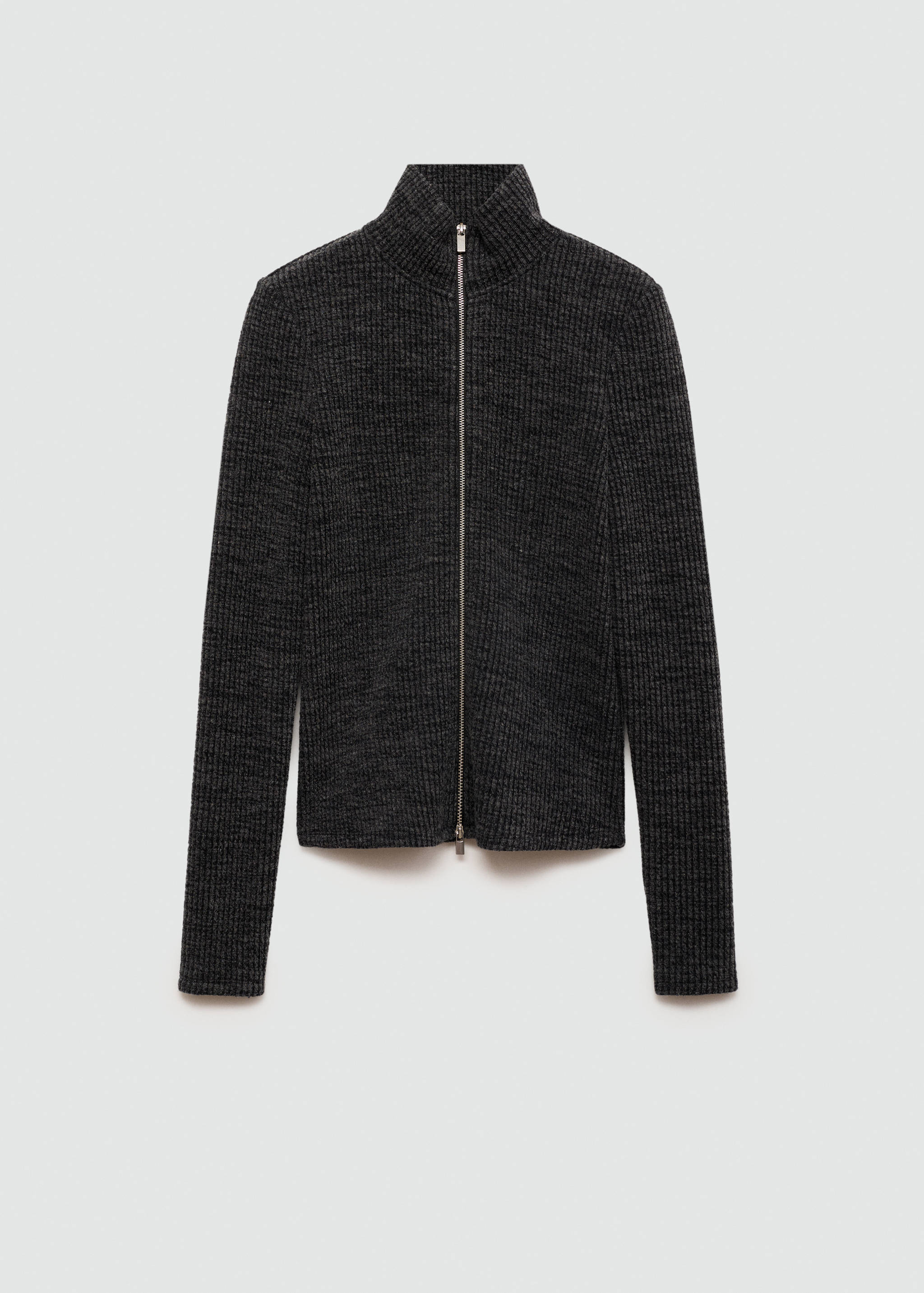 Knitted jacket with zip - Article without model