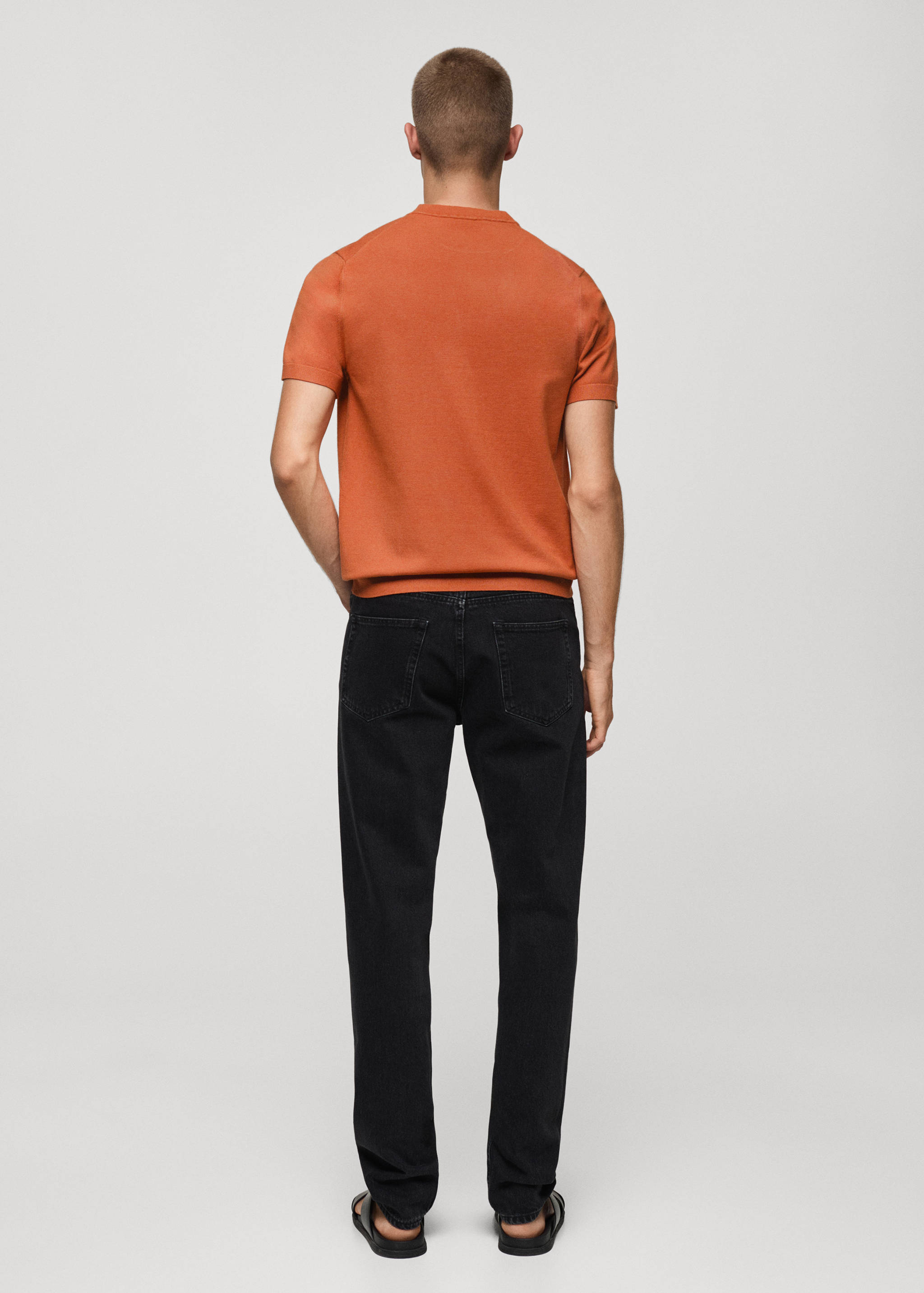 Finstrikket t-skjorte, regular-fit - Baksiden av artikkelen