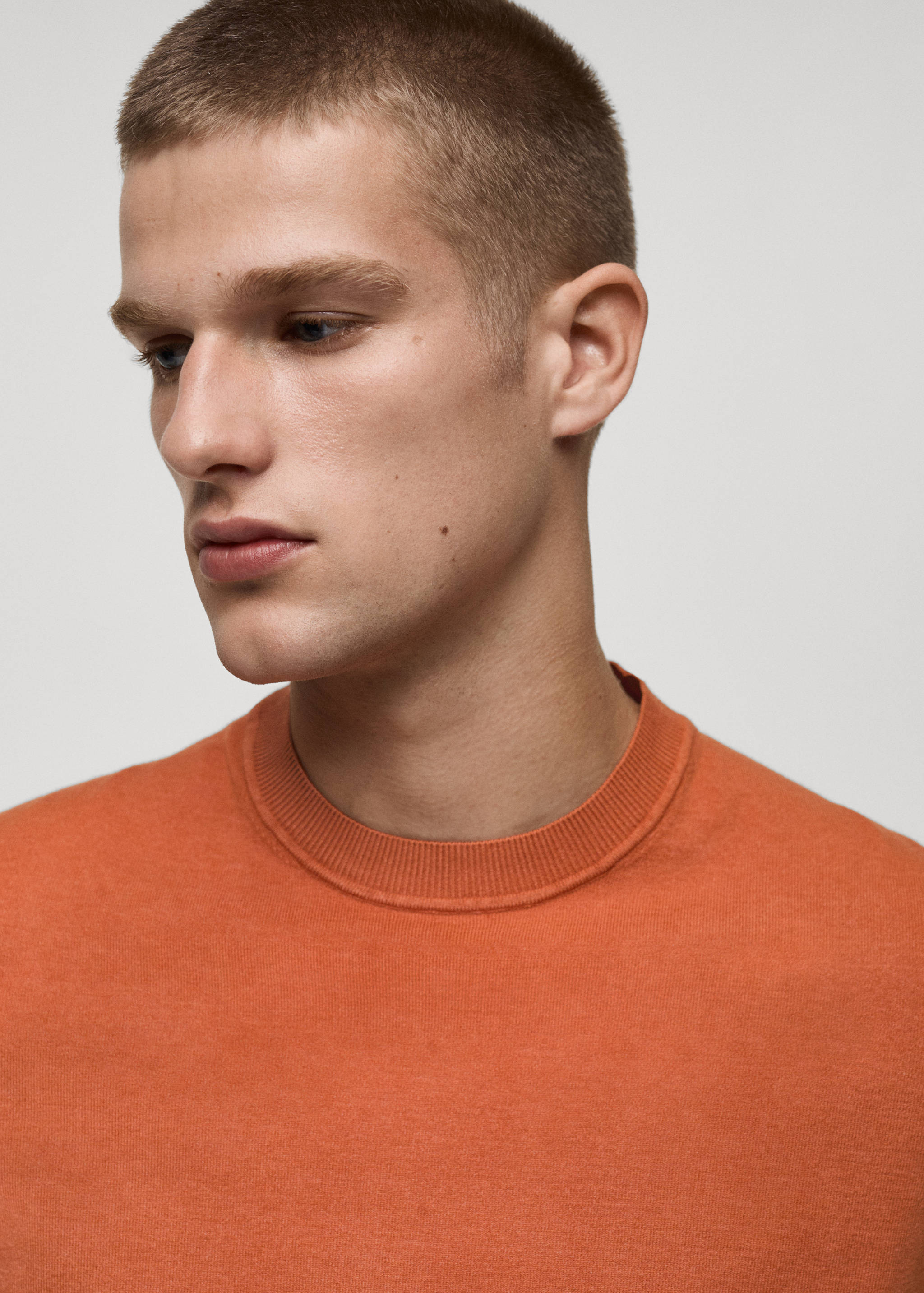 Finstrikket t-skjorte, regular-fit - Artikkeldetalj 1