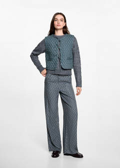 Flowy printed trousers — Charcoal 5
