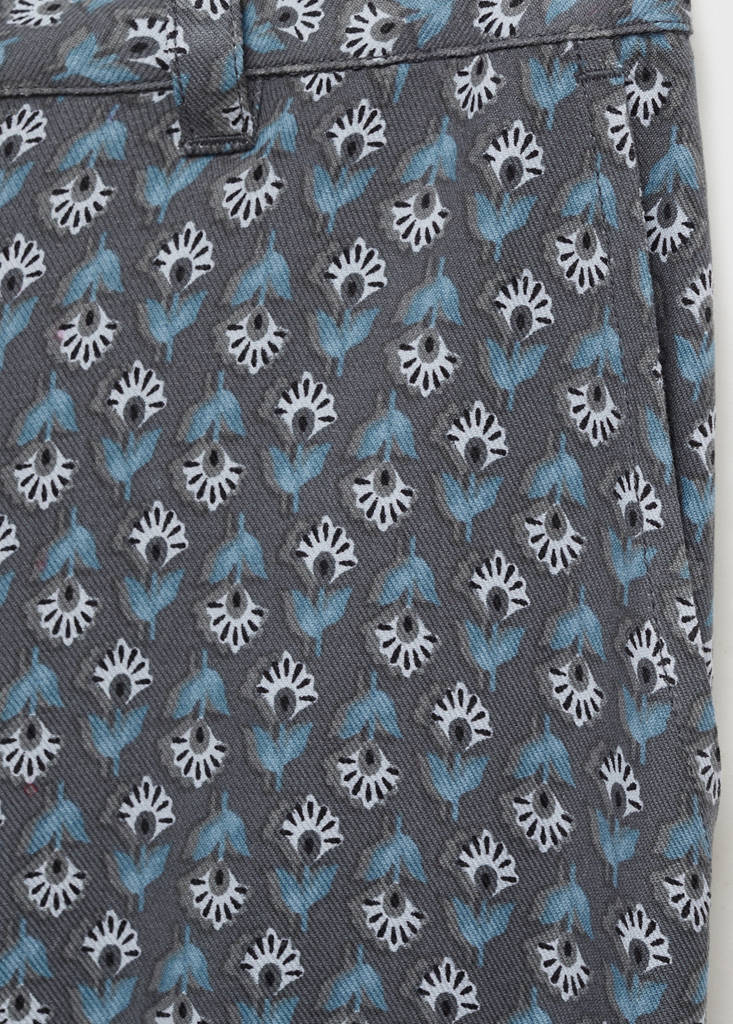 Flowy printed trousers — Charcoal