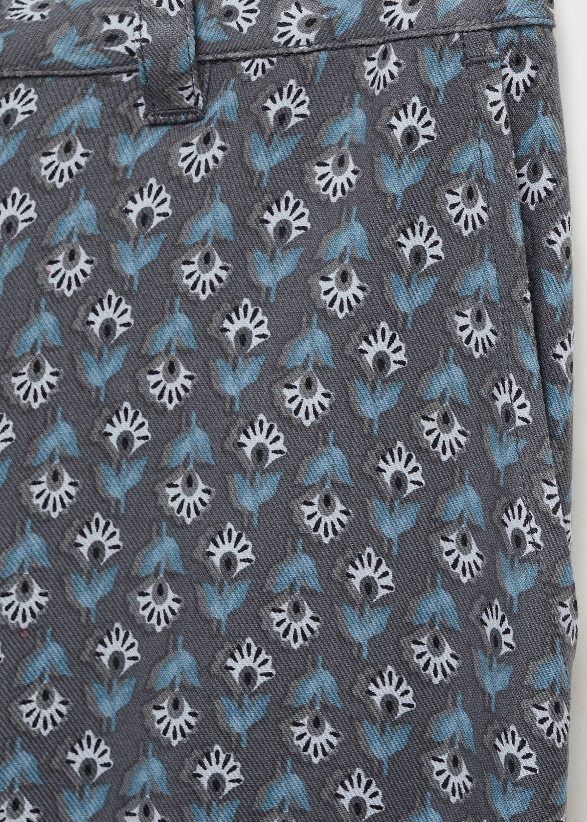 Flowy printed trousers — Charcoal