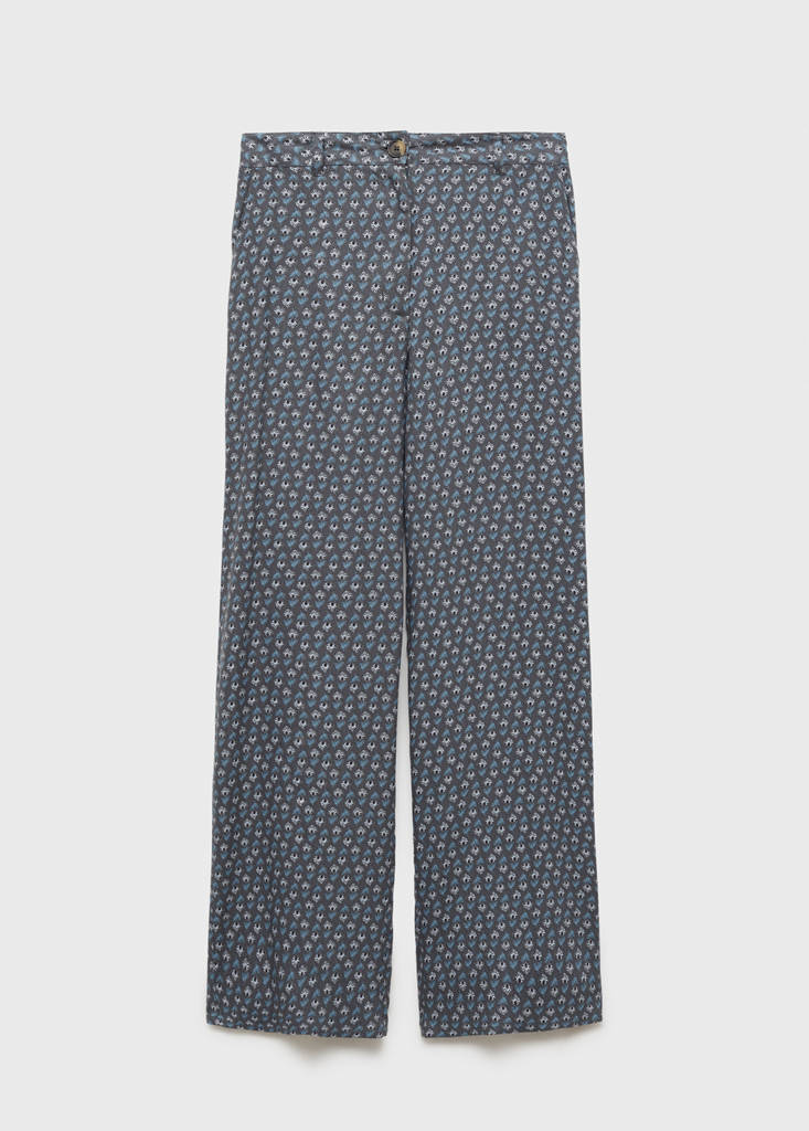 Flowy printed trousers — Charcoal