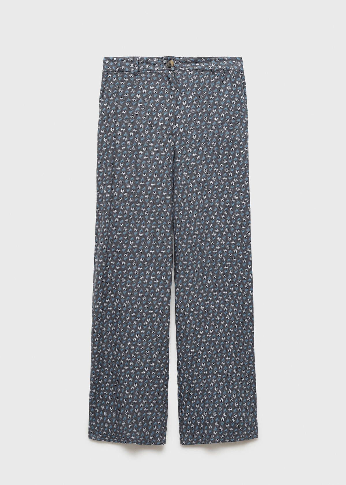Flowy printed trousers — Charcoal