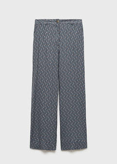 Flowy printed trousers — Charcoal 3
