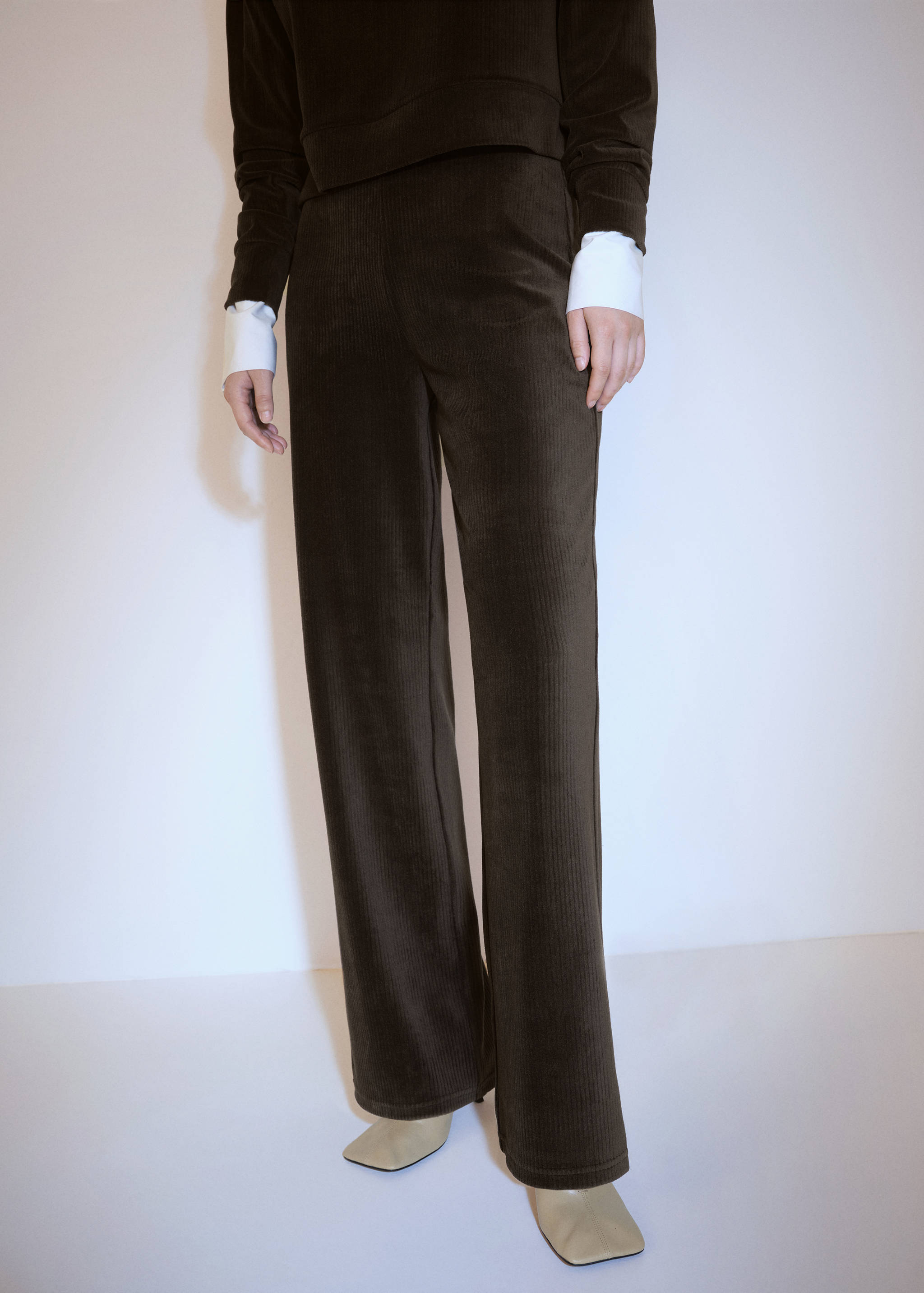 Pantalon droit velours côtelé - Plan moyen