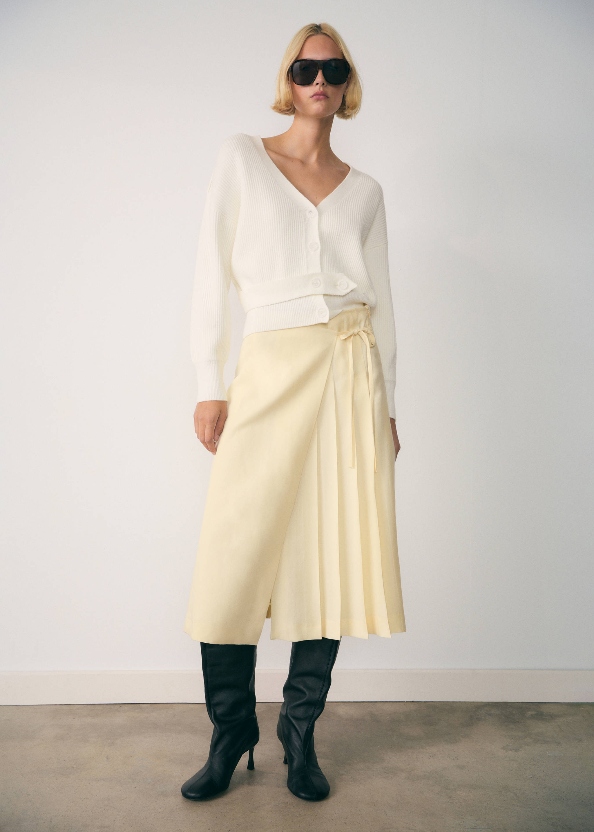 Cardigan lanière boutons - Plan général