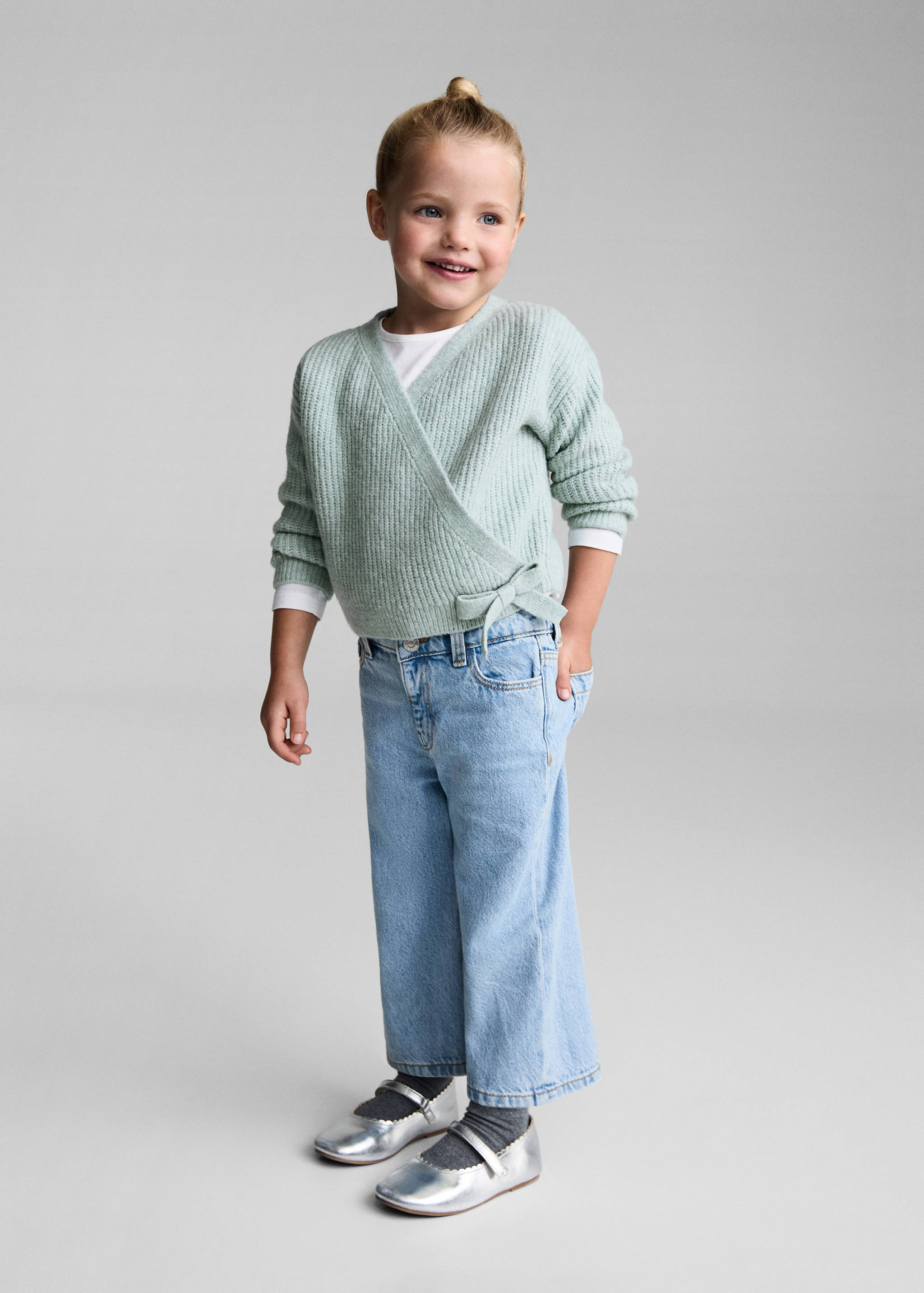 Cardigan cache-cœur nœud - Plan général