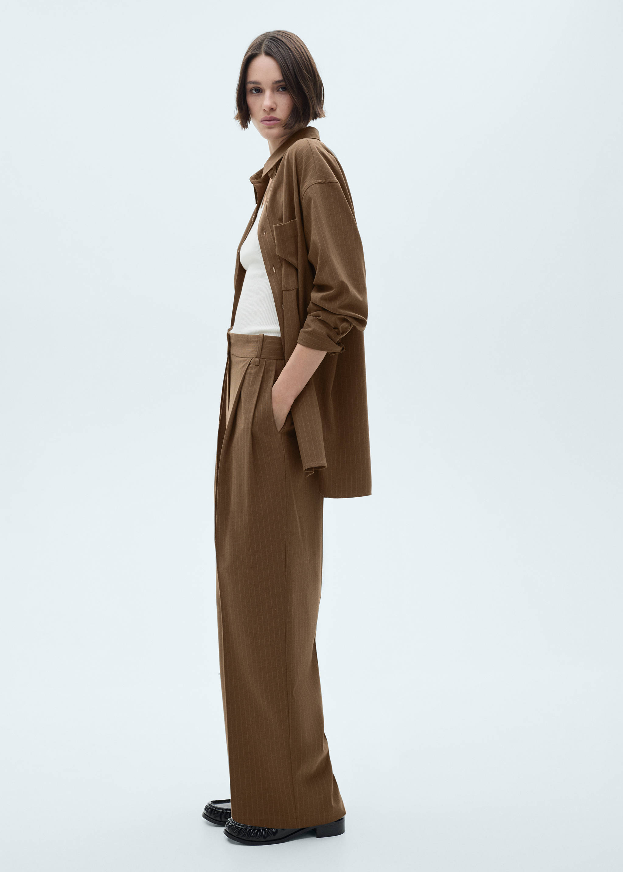 Chalk-stripe trousers - General plane