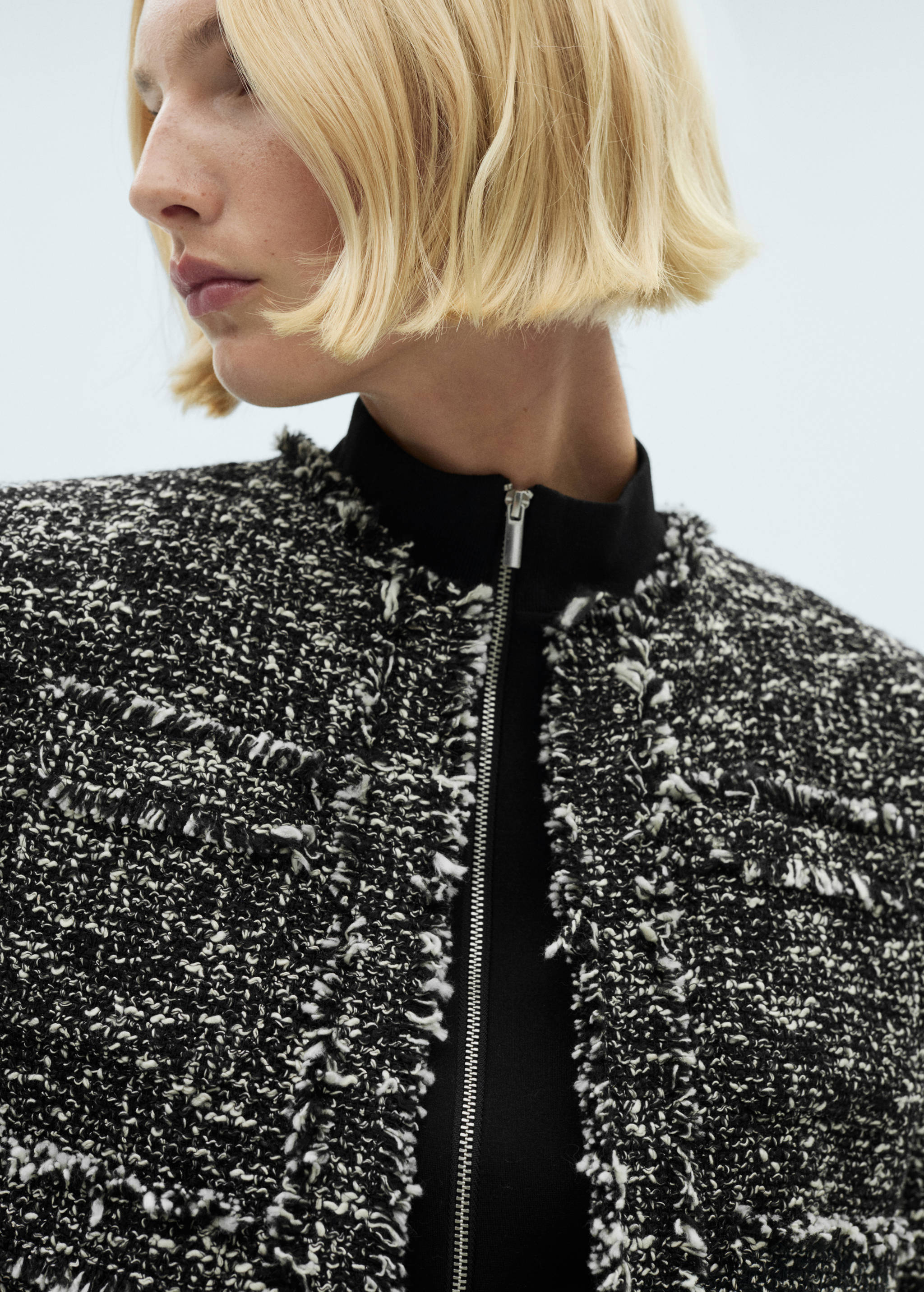 Veste tweed bords effilochés - Détail de l'article 1