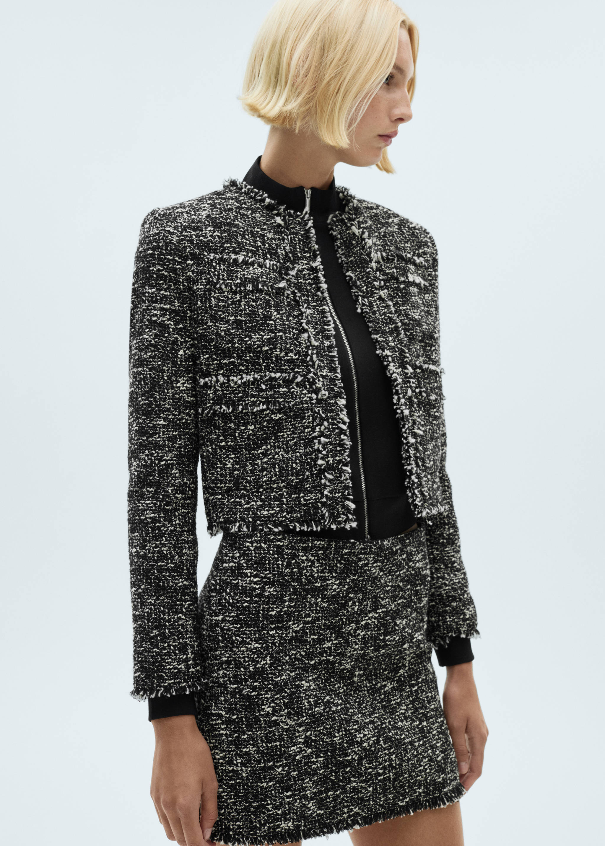 Veste tweed bords effilochés - Détail de l'article 2