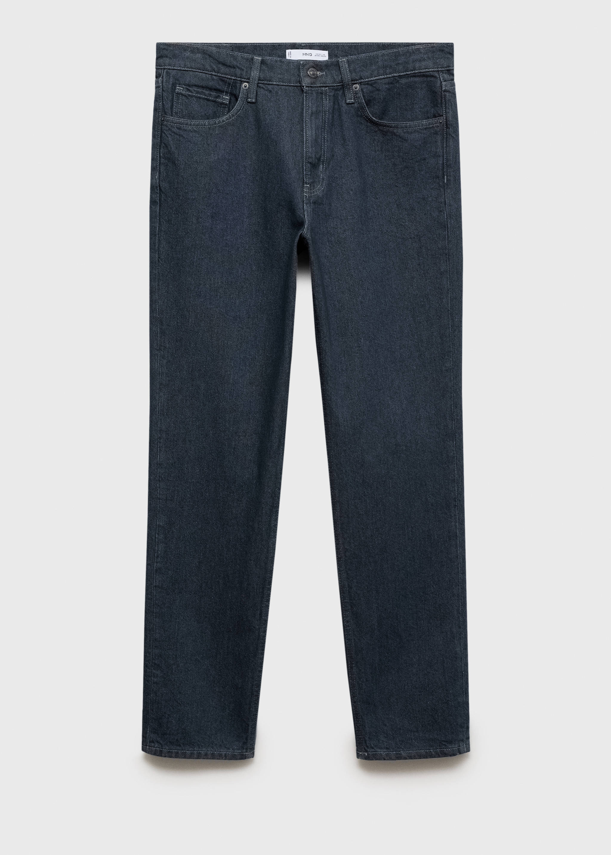 深色常规版型牛仔裤 - null