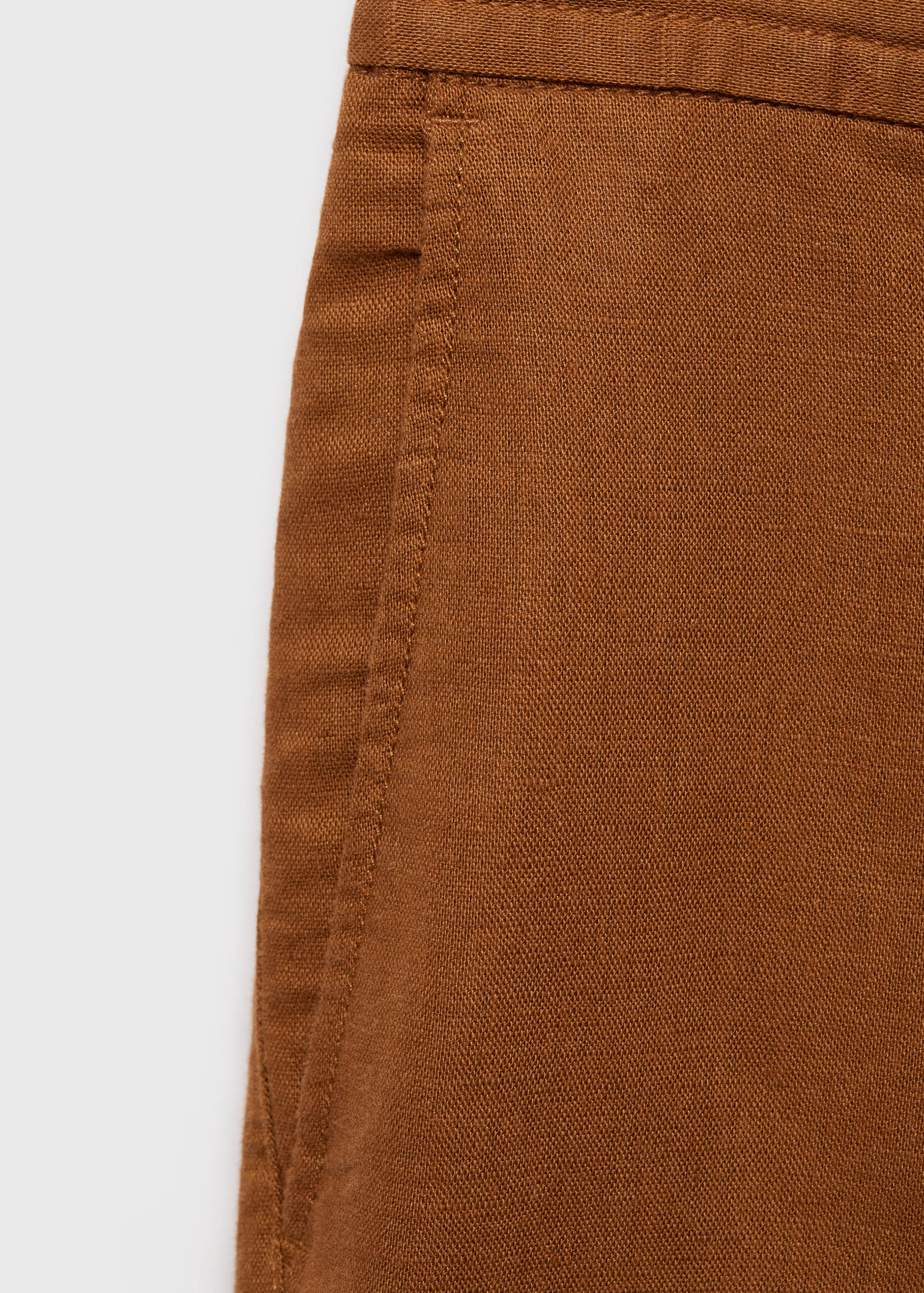 شورت برمودا من الكتان 100٪ برباط - تفاصيل المنتج 0