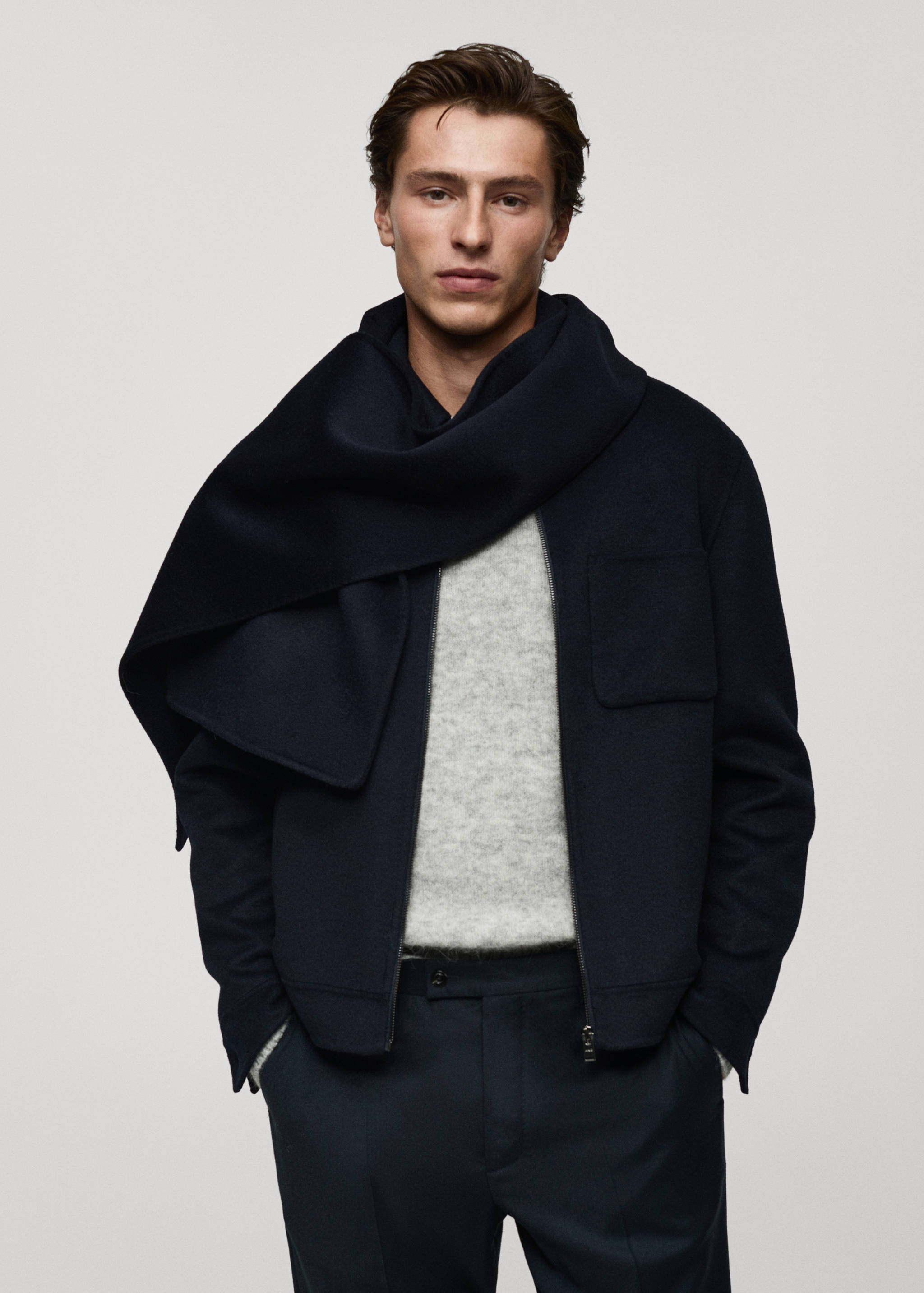 Wool flannel scarf - Details of the article 1