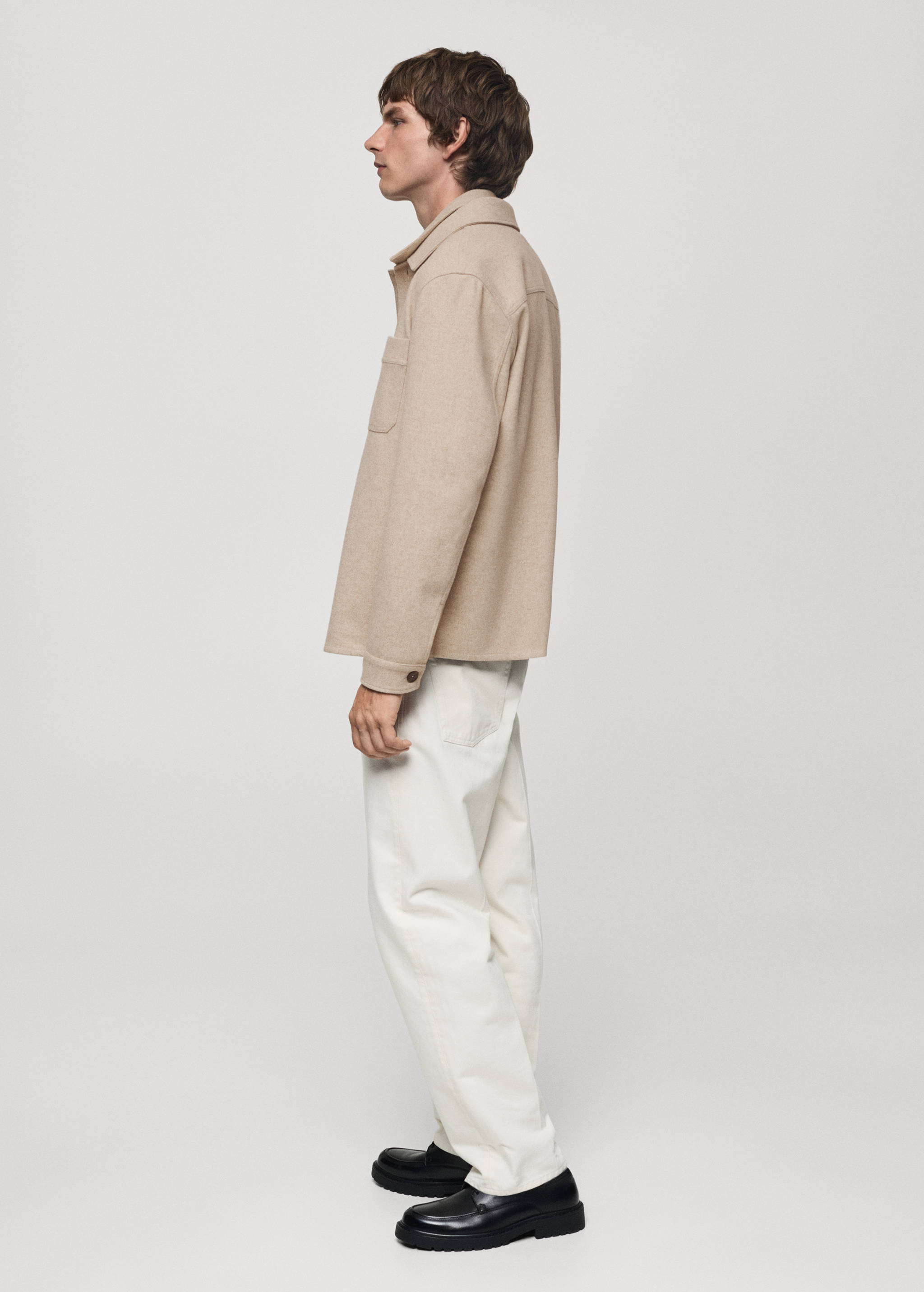 Regular fit flannel overshirt - Details of the article 2