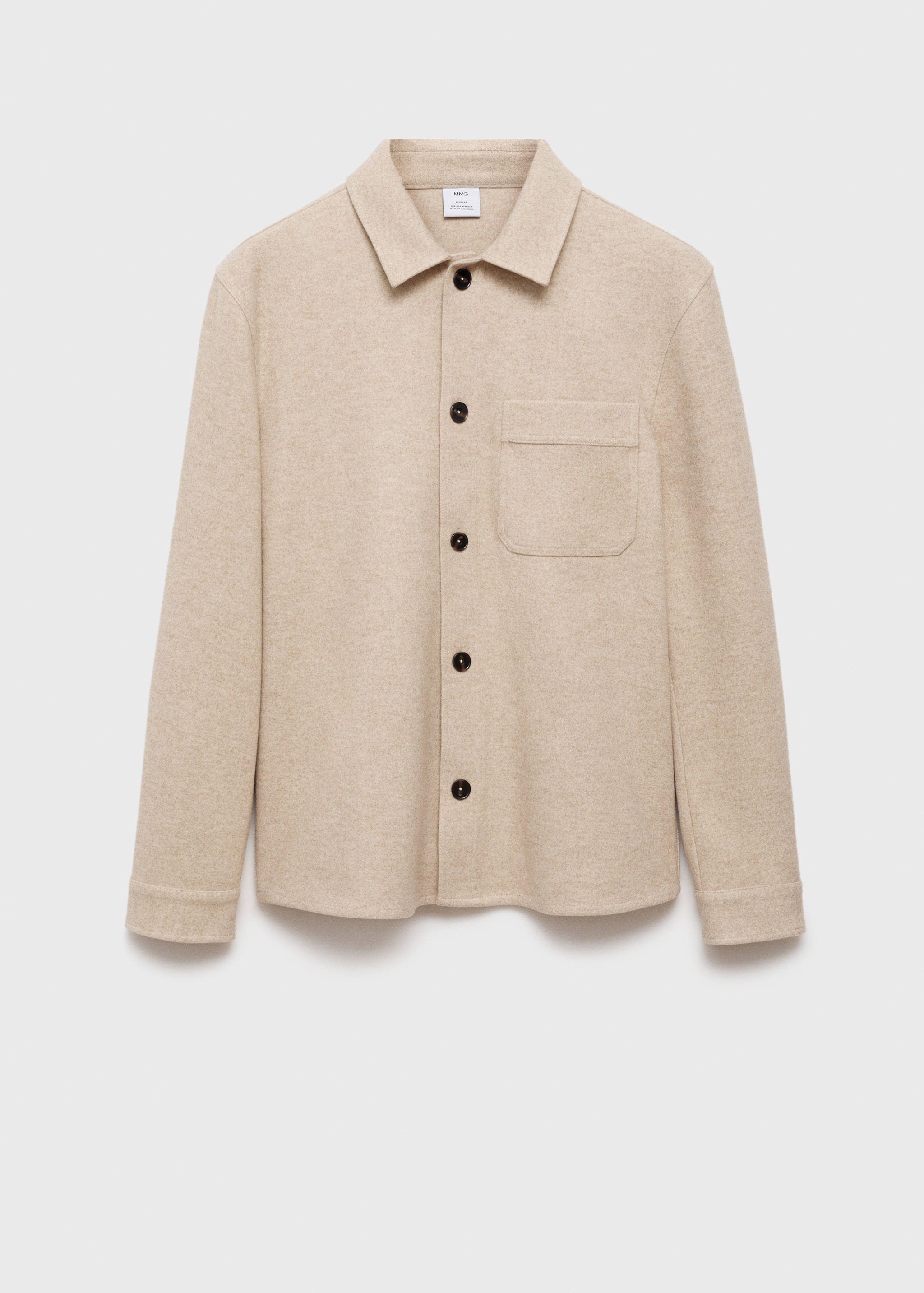 Regular fit flannel overshirt - Article without model