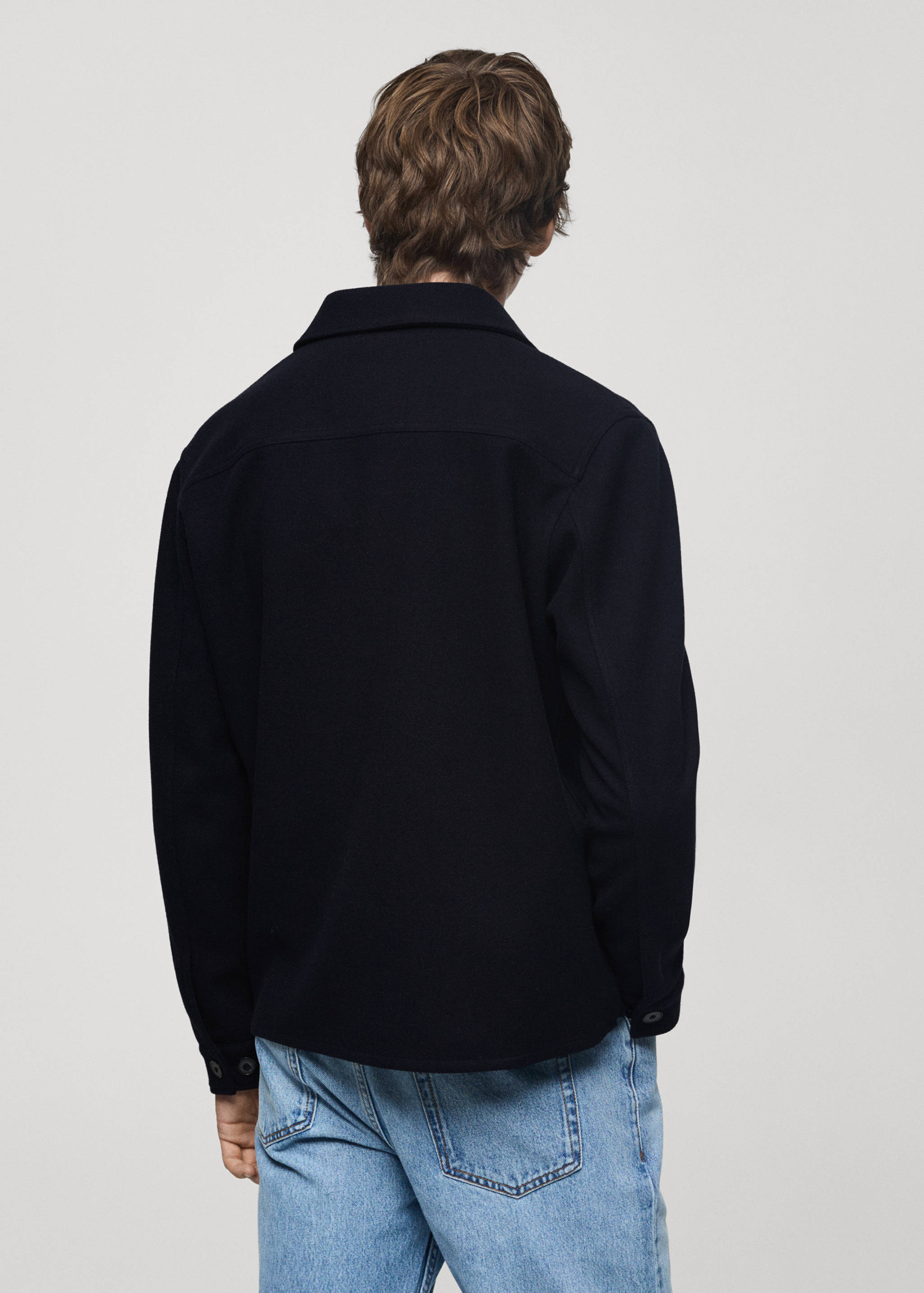 Regular fit flannel overshirt - Reverse of the article