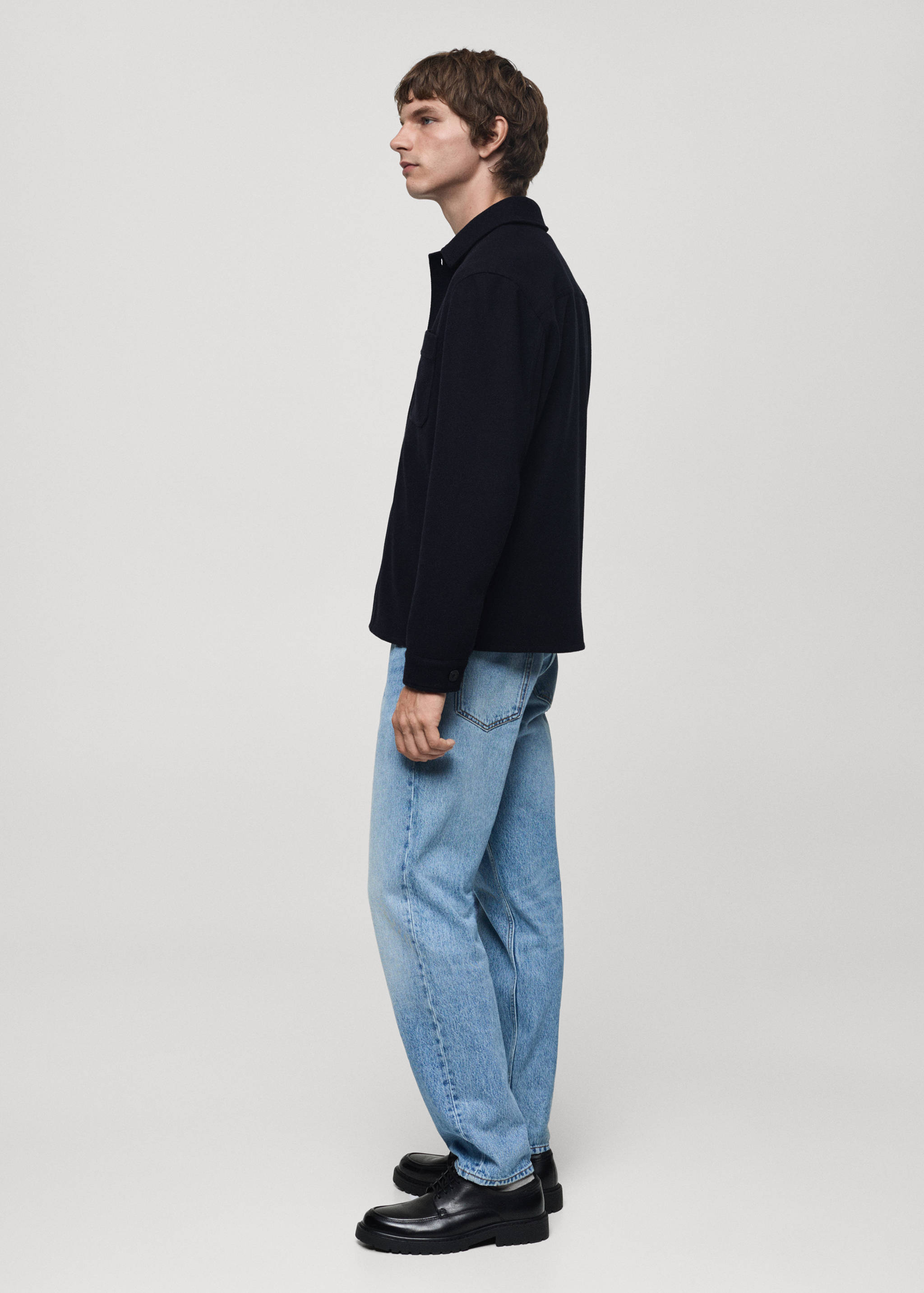 Regular fit flannel overshirt - Details of the article 2