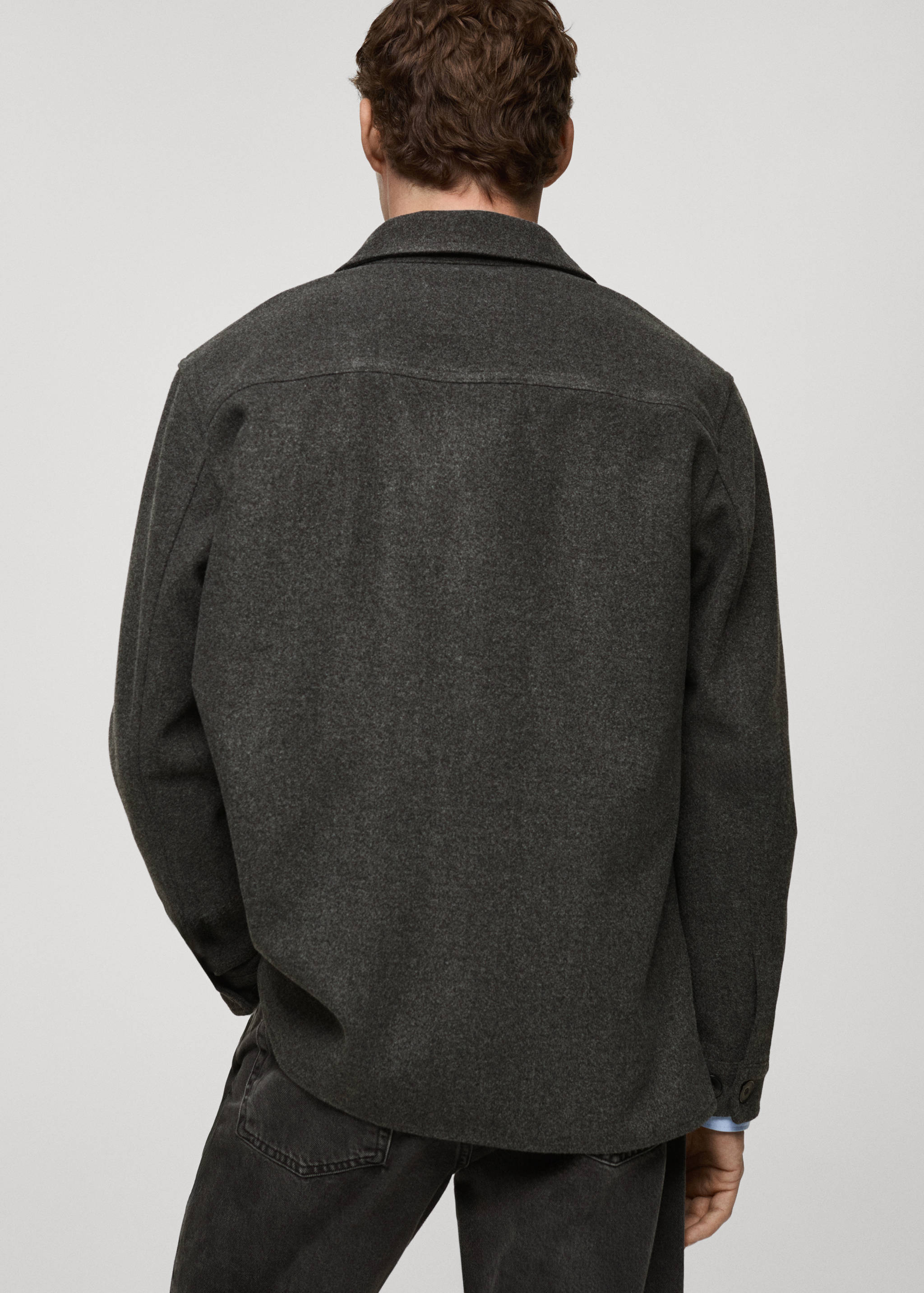 Regular fit flannel overshirt - Reverse of the article