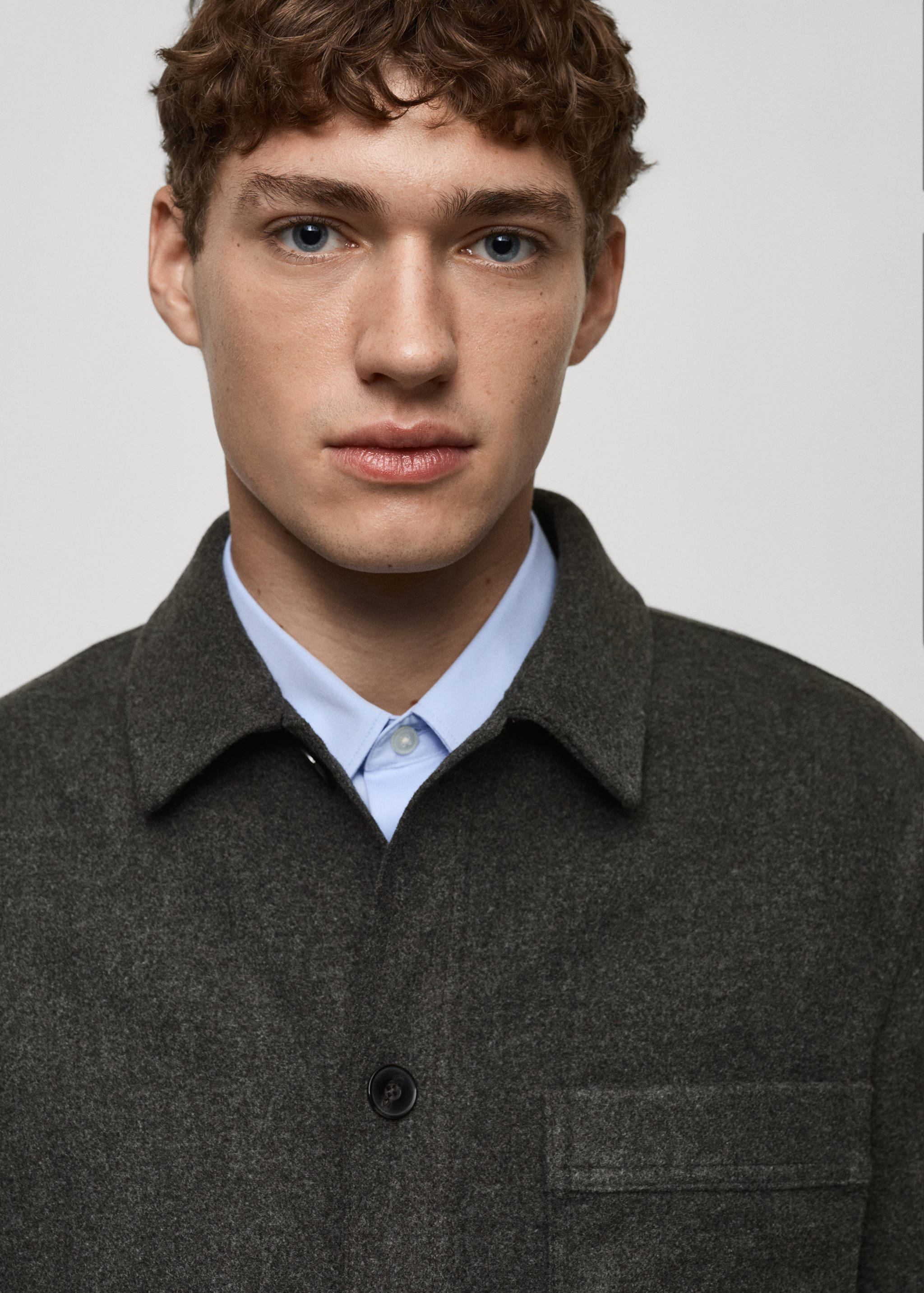 Regular fit flannel overshirt - Details of the article 1